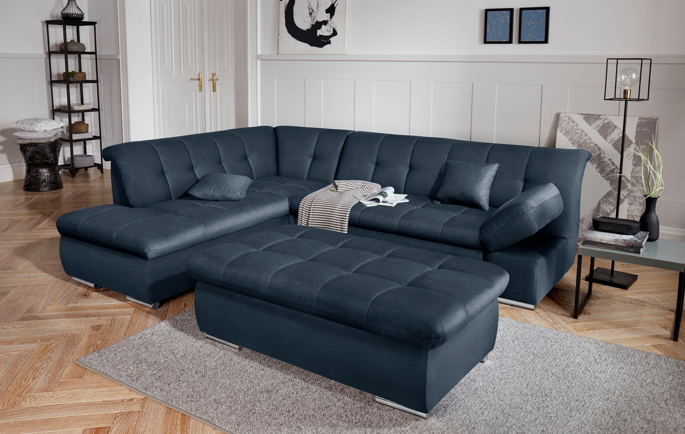 DOMO collection Ecksofa »Mona L-Form bequem und komfortabel, Breite 271cm, L-Form« wahlweise mit Bett- und Armlehnfunktion