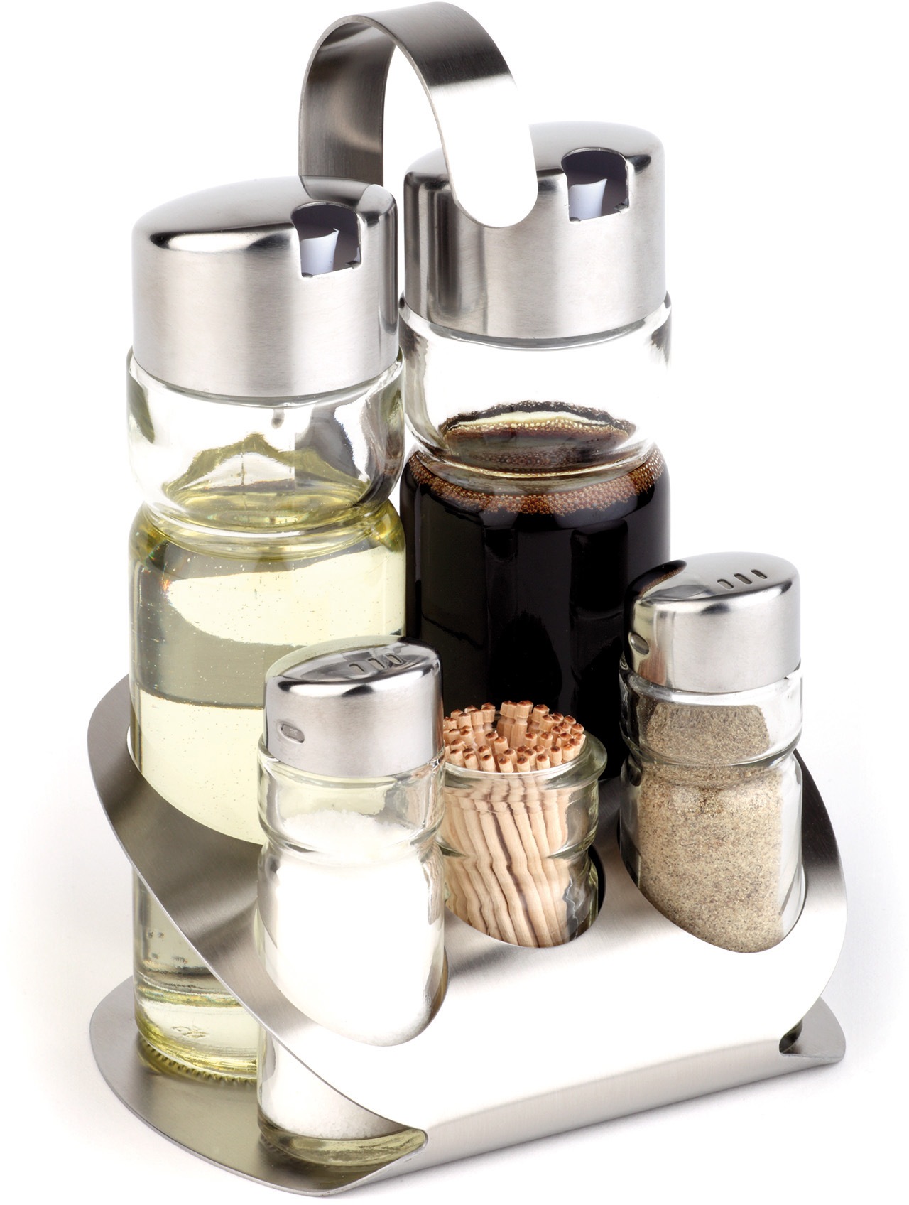 APS Menage-Set 5-in-1, Edelstahl/Glas günstig online kaufen