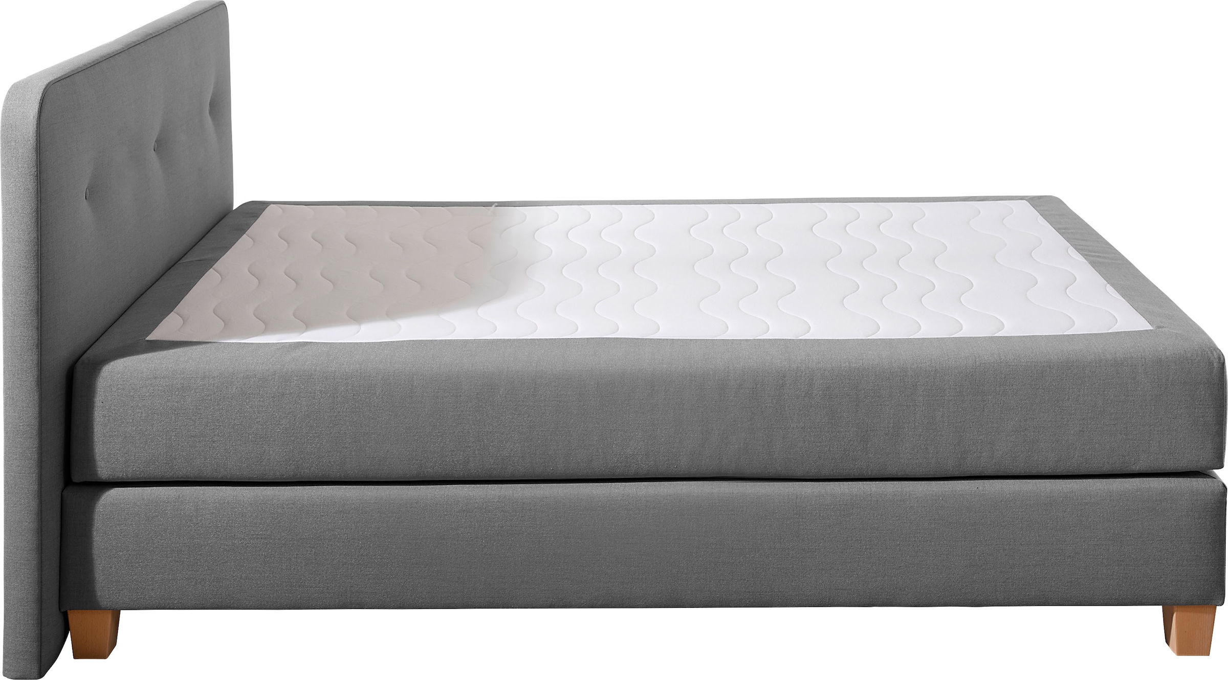 Home affaire Boxspringbett »Fargo«, inkl. Topper, in 3 Matratzenarten, in Samt- oder Strukturstoff