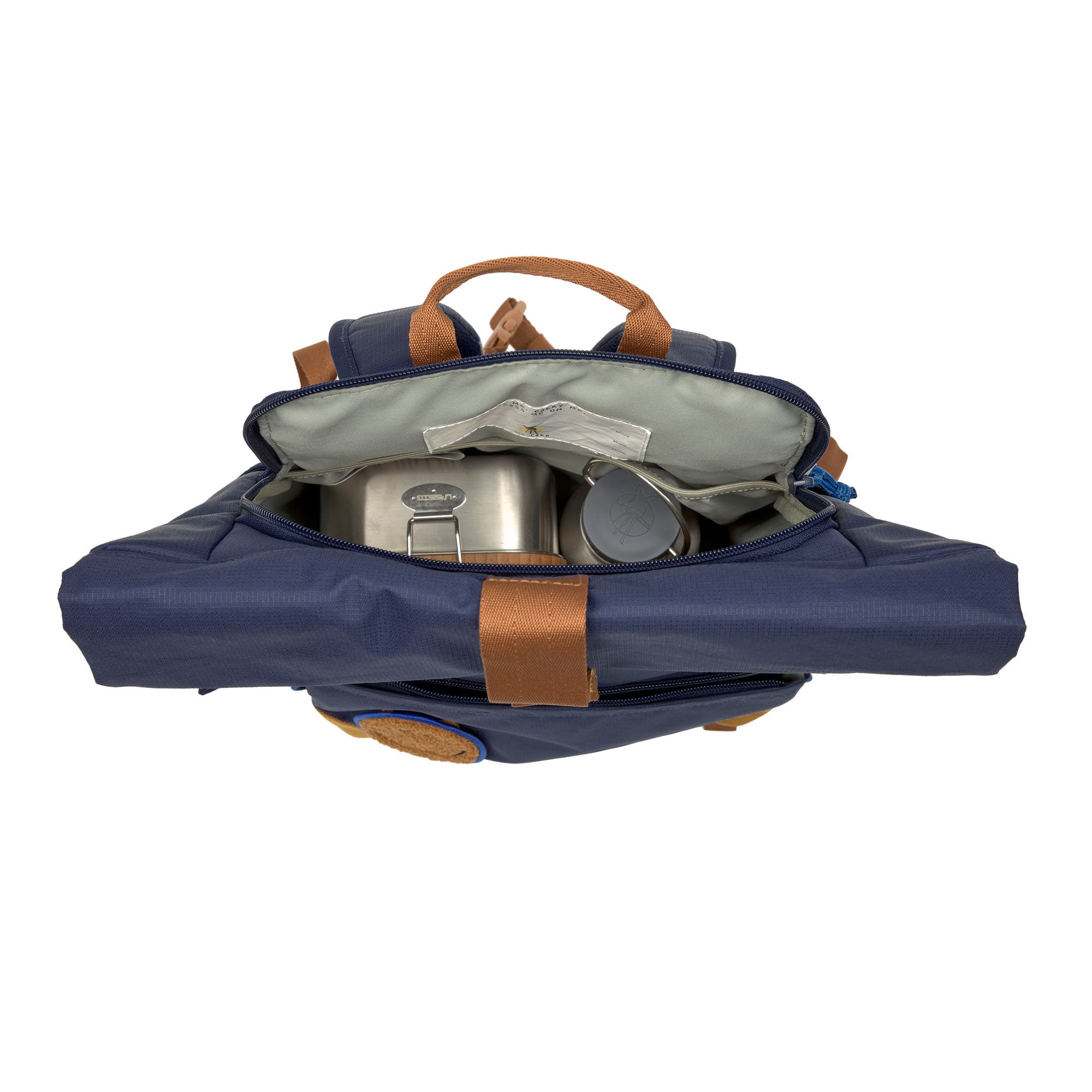 LÄSSIG Kinderrucksack »Little Gang, Medium Rolltop Backpack, navy« Reflektoren aus recycelten PET-Flaschen