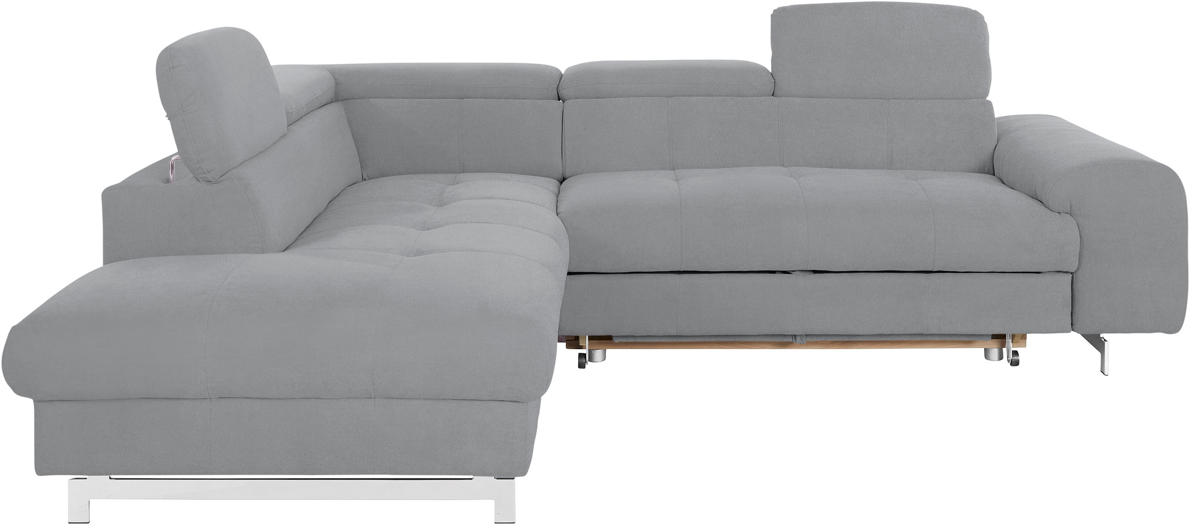 COTTA Ecksofa "Chef L-Form", mit Kopfteilverstellung, edle Metallkufen, wah günstig online kaufen