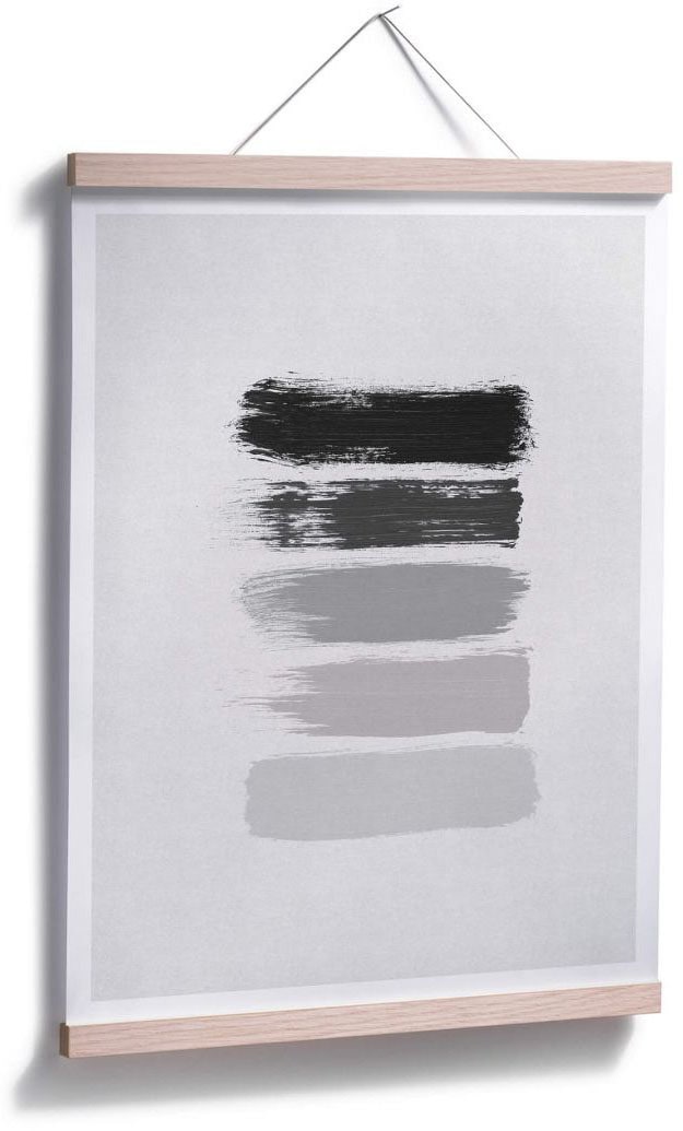 Wall-Art Poster »50 Shades of Grey Schwarz Grau«, Grafik, (1 St.), Poster,  Wandbild, Bild, Wandposter auf Rechnung bestellen