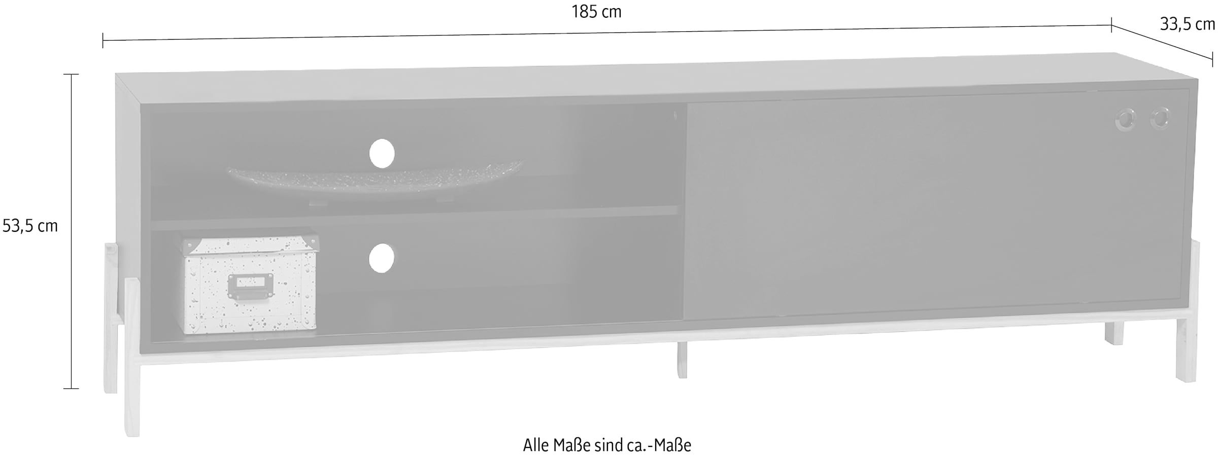 INOSIGN Lowboard »Melia«, Kommode mit Kabeldurchführungen