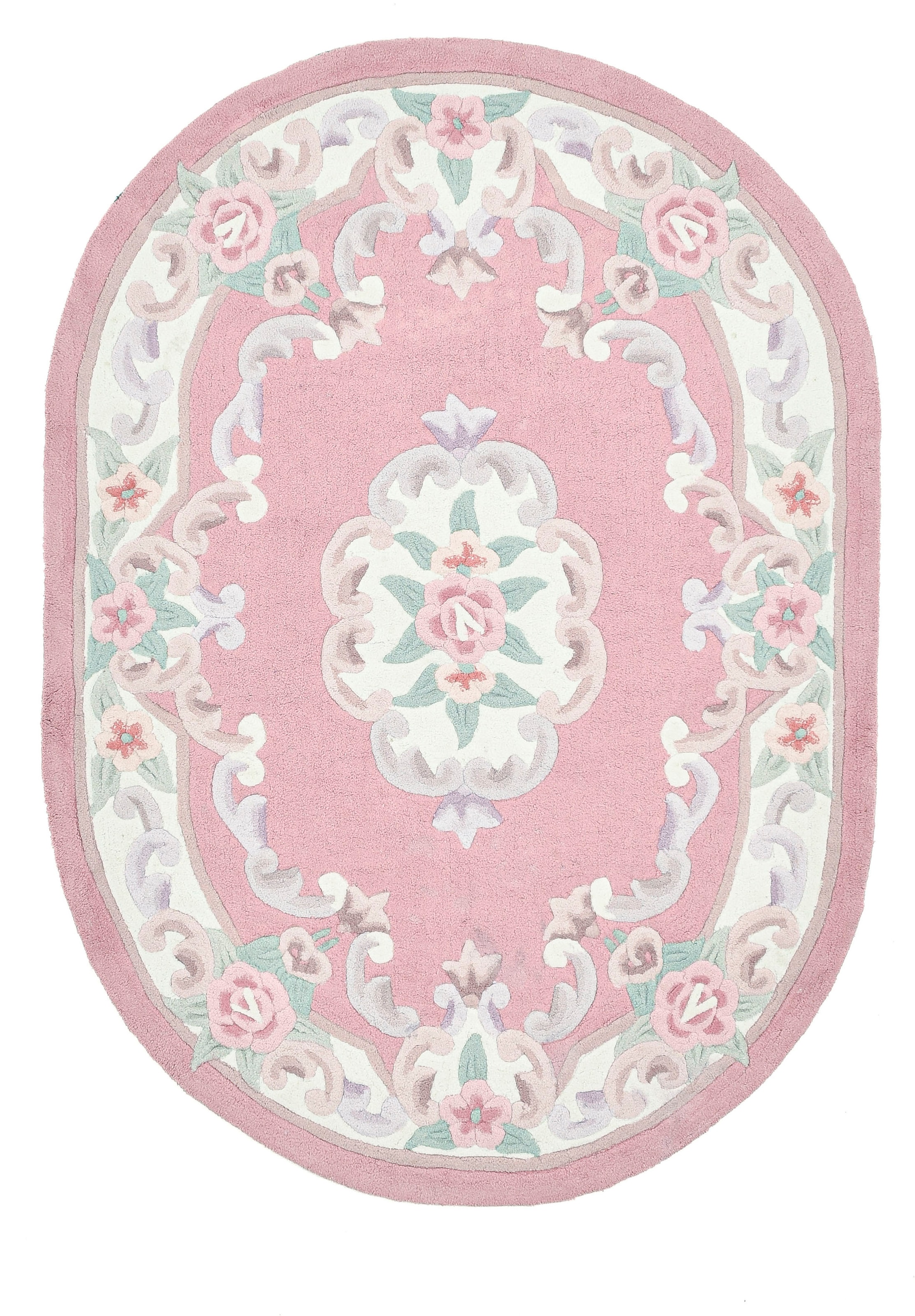 THEKO Teppich »Ming«, oval, 14 mm Höhe, hochwertiges Acrylgarn, ideal im Wohnzimmer & Schlafzimmer