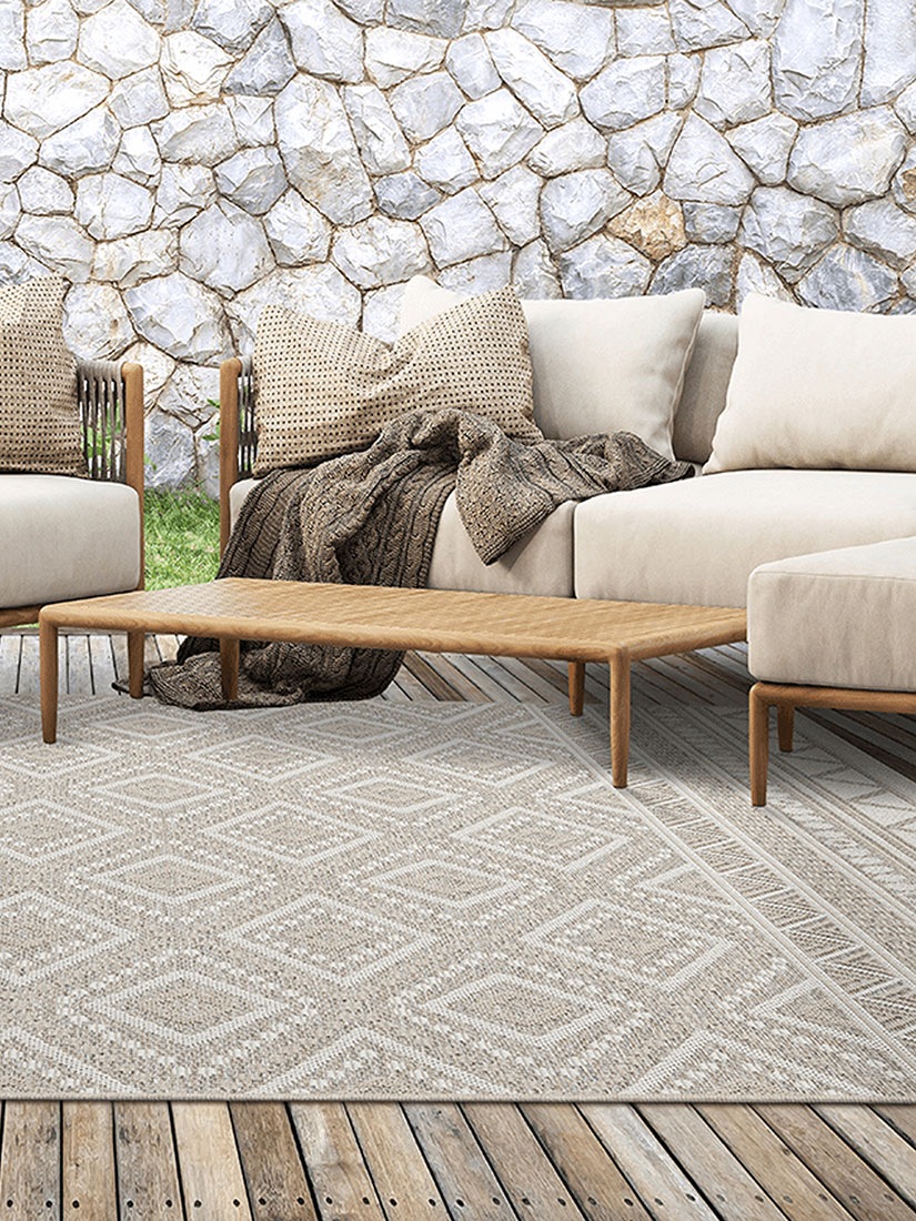 the carpet Teppich »Calgary«, rechteckig, 1 mm Höhe, moderner robuster In und Outdoor Teppich