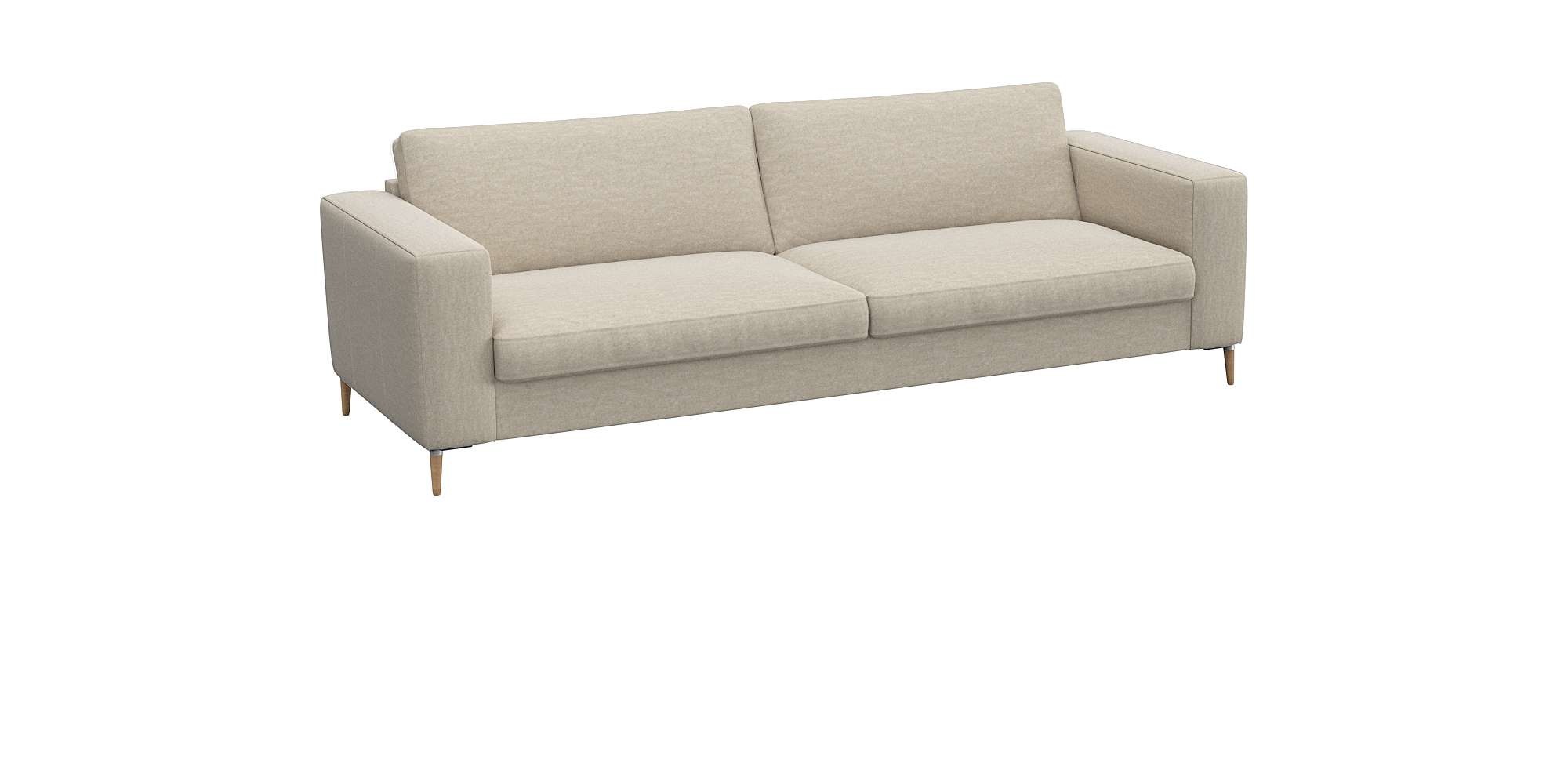 FLEXLUX 3-Sitzer »Fiore, super Sitzkomfort durch Kaltschaum im Sitz«, breite Armlehnen, Füße Alu+ Eiche