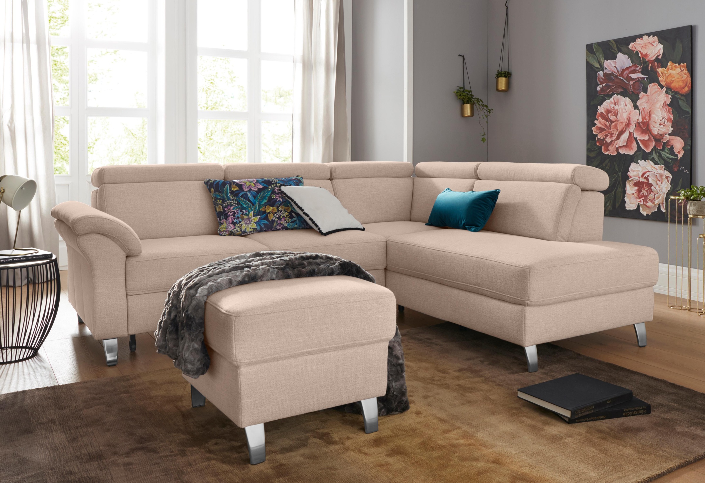 sit&more Ecksofa »Arngast L-Form« inklusive Kopfteilverstellung und Federke günstig online kaufen