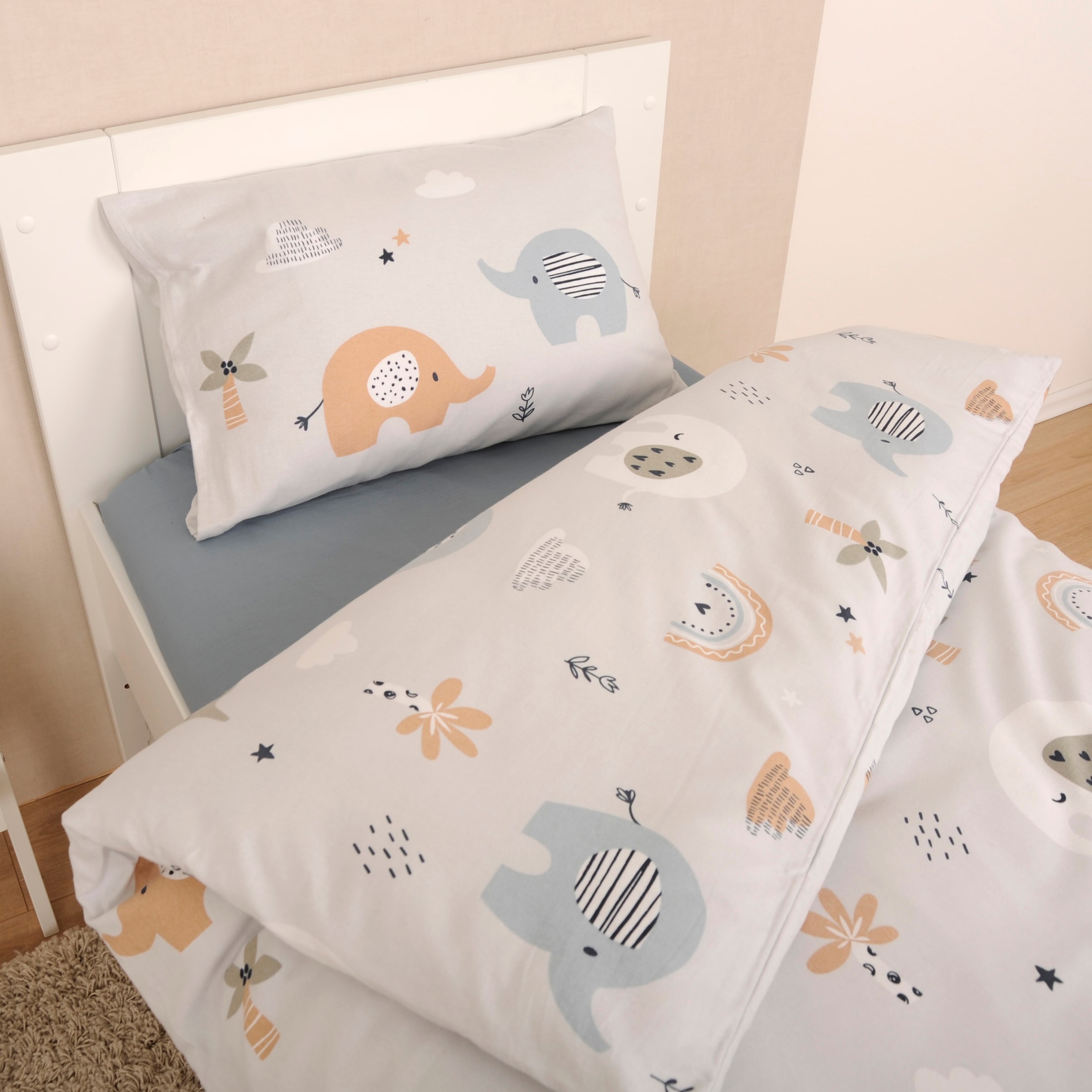 Baby Best Babybettwäsche »BabyBest Elephant« 2 Stk. tlg. Flanellbettwäsche günstig online kaufen