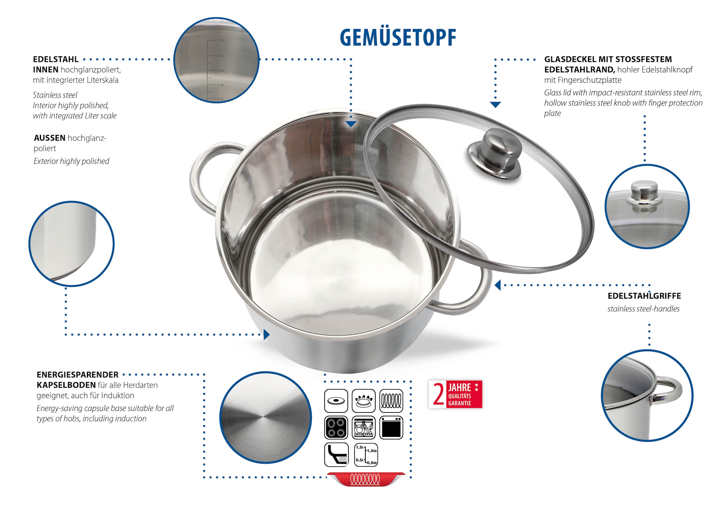Elo Basic Gemüsetopf »Großraumtopf« 1 tlg. Edelstahl