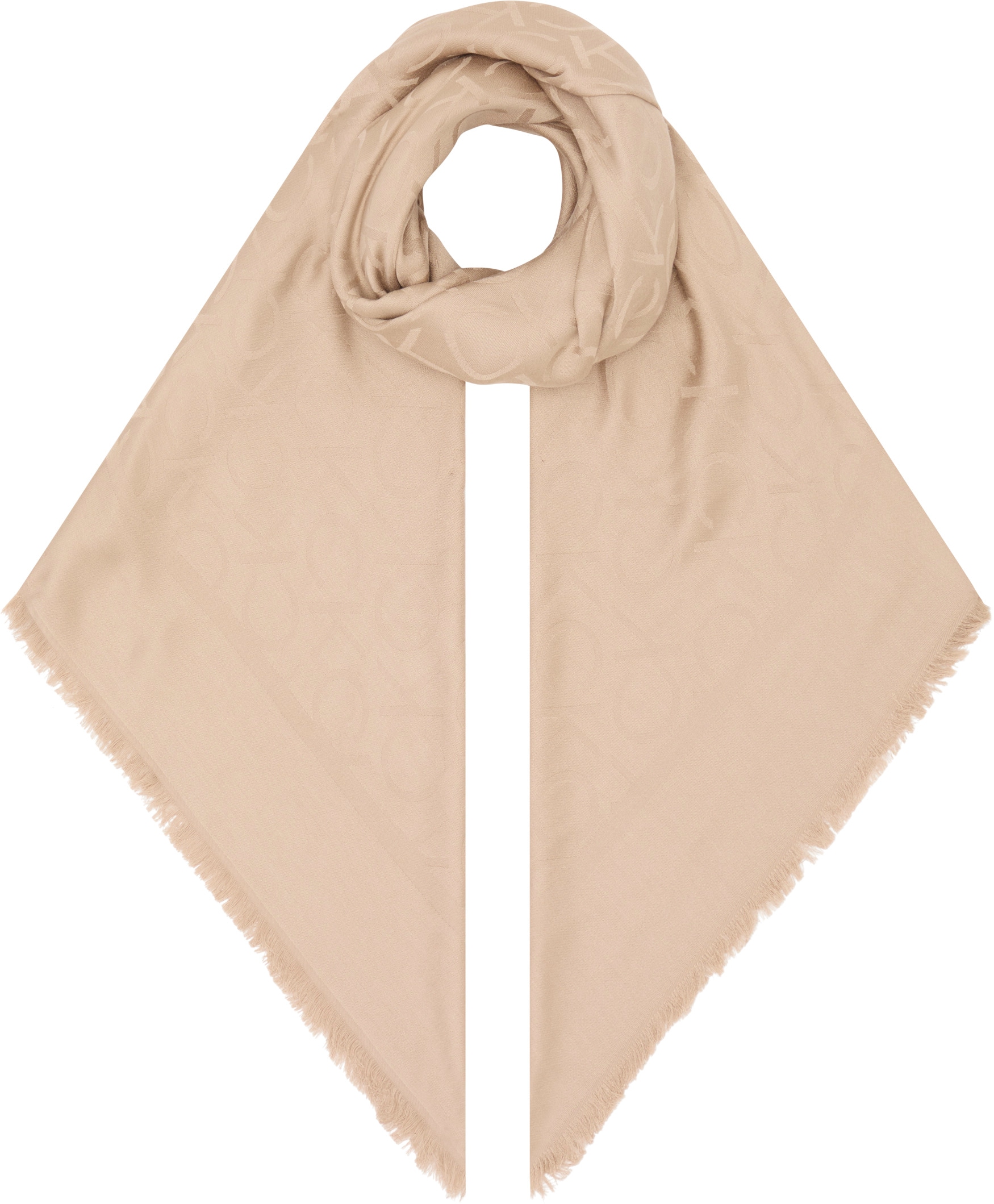 Calvin Klein Schal »SHINY JACQUARD MONOGRAM SQUARE«, mit Logo-Jacquardmuster