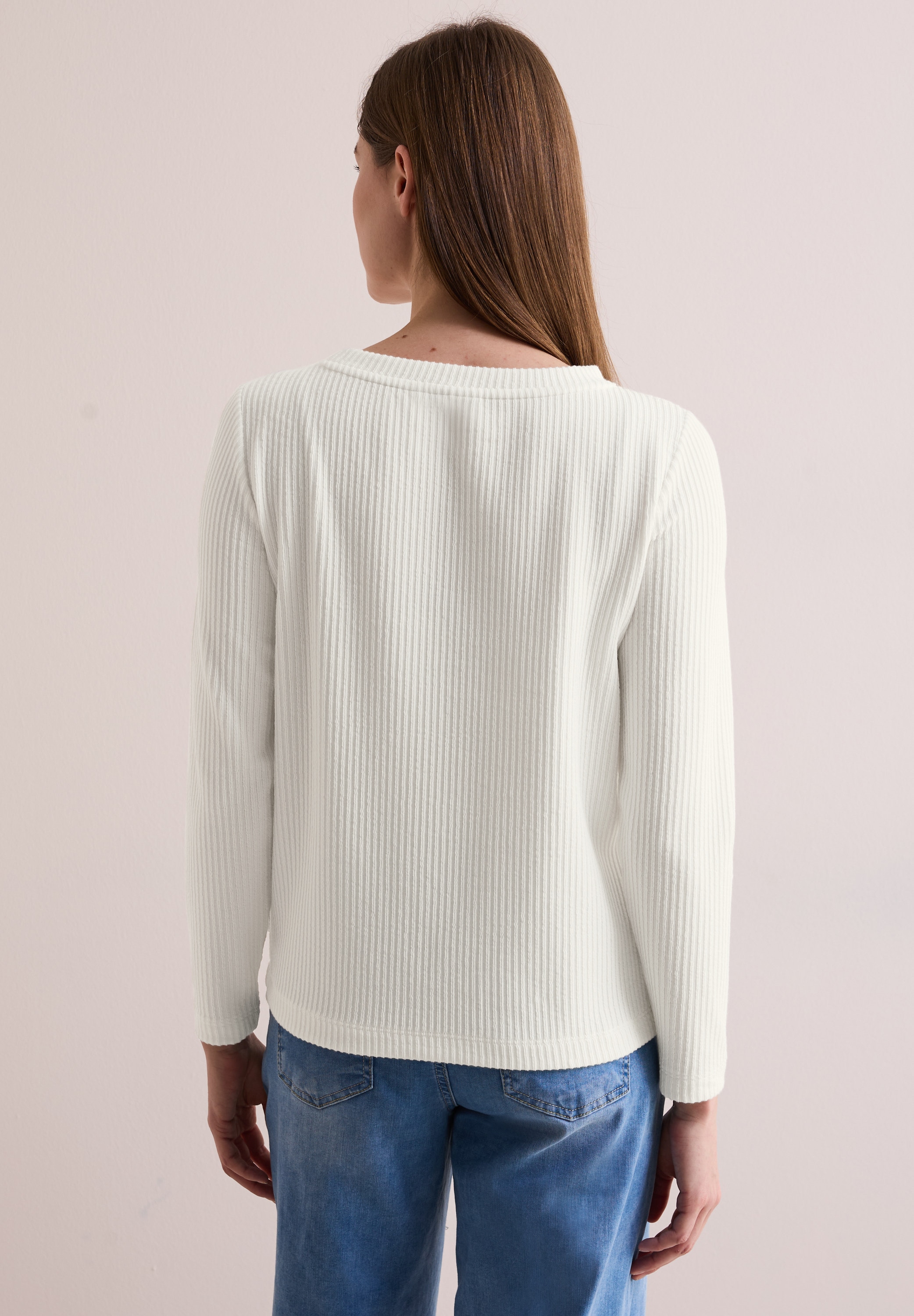 Cecil Langarmshirt, mit Struktur