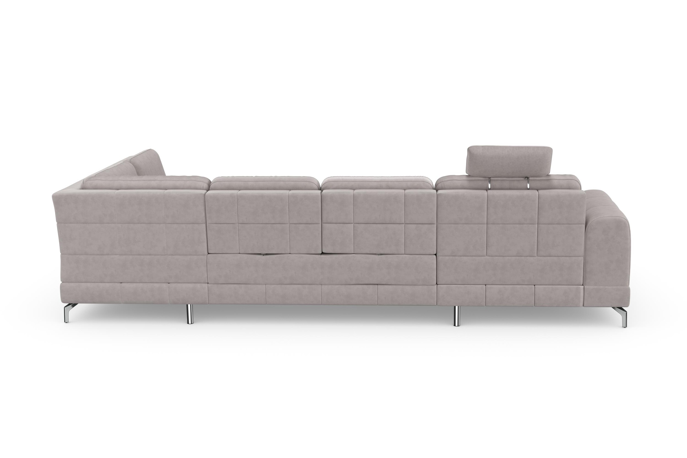 sit&more Wohnlandschaft »Bendigo U-Form«, inklusive Sitztiefenverstellung, Bodenfreiheit 12 cm, in 2 Fußfarben