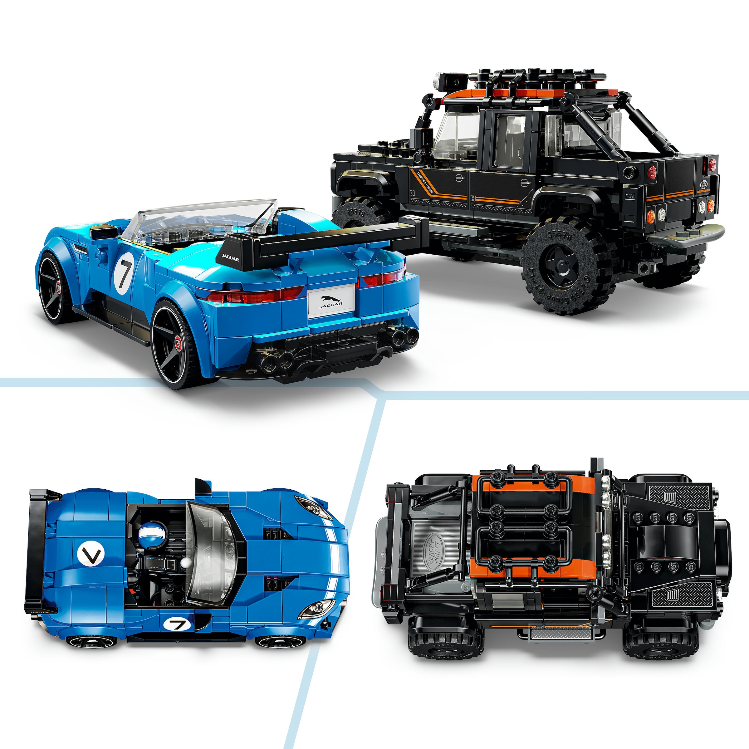 LEGO® Konstruktionsspielsteine »Jaguar Project 7 & Land Rover Defender (77264), LEGO Speed Champions« Made in Europe
