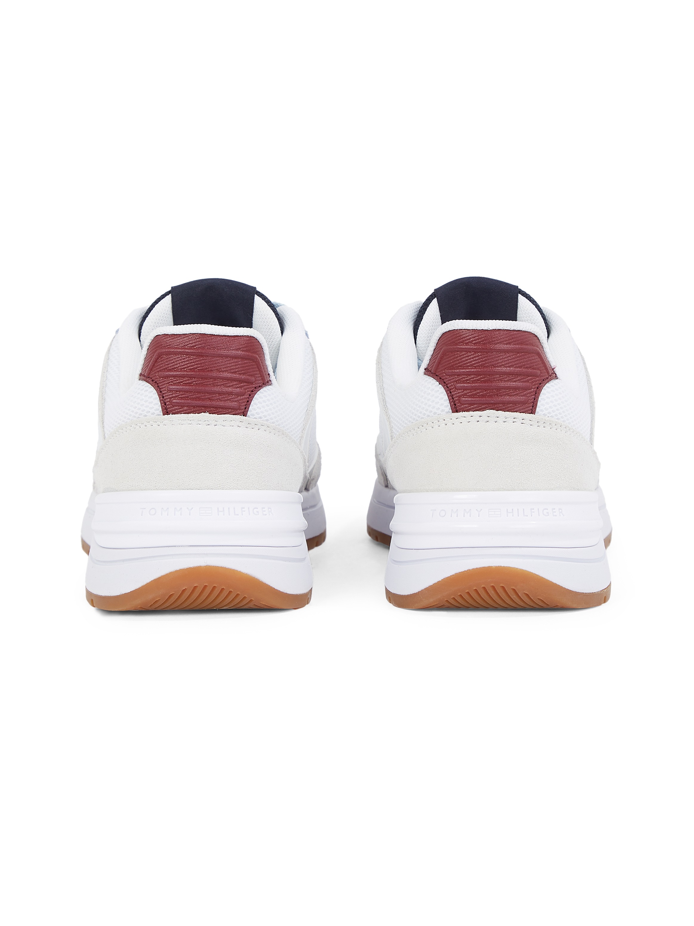 Tommy Hilfiger Keilsneaker »CASUAL FASHION RUNNER MIX«, Freitzeitschuh, Halbschuh, Schnürschuh im Kontrast-Look