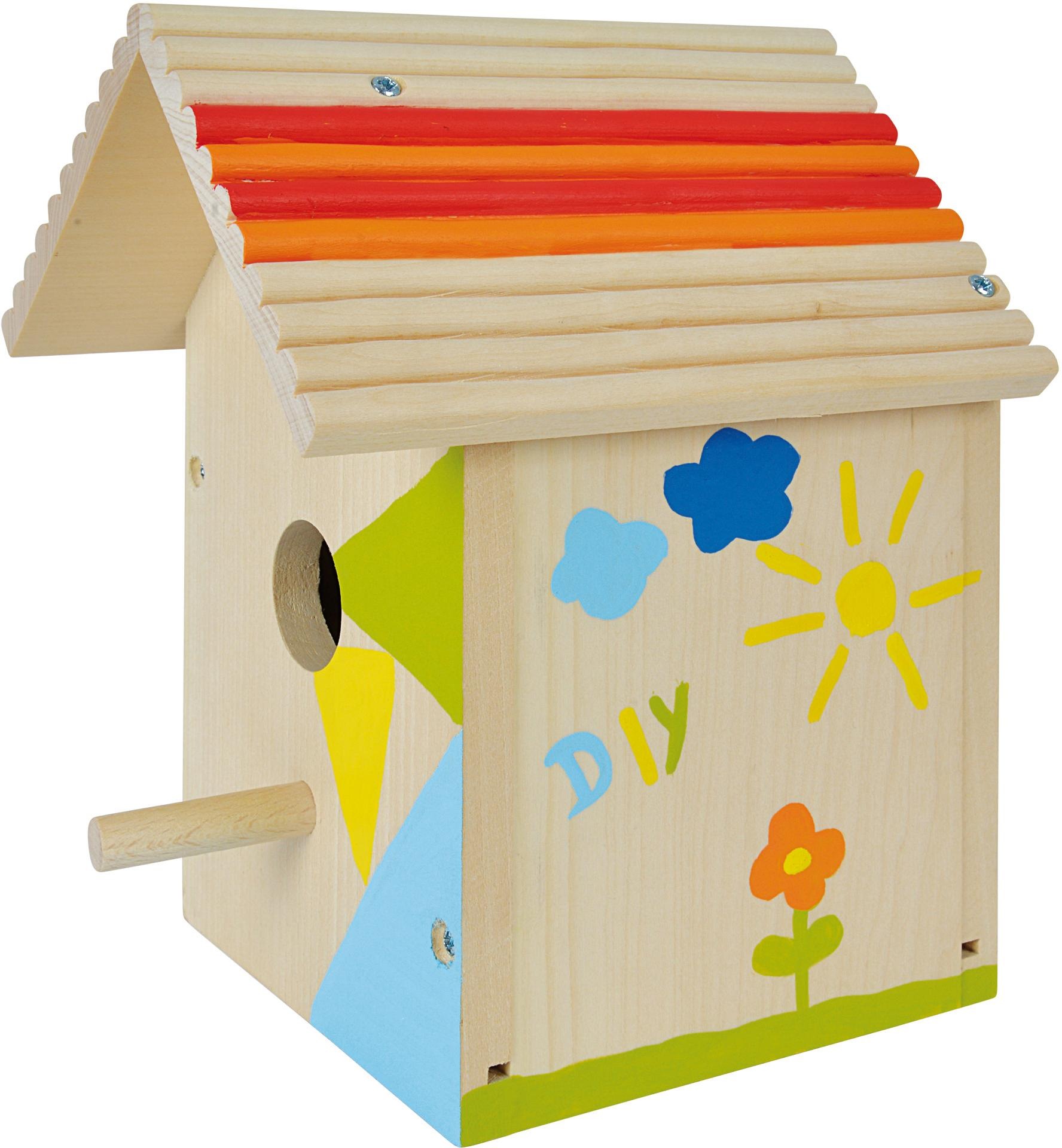 Eichhorn Kreativset »Outdoor Vogelhaus«, (Set), Zum Zusammenbauen und Bemalen; Made in Europe