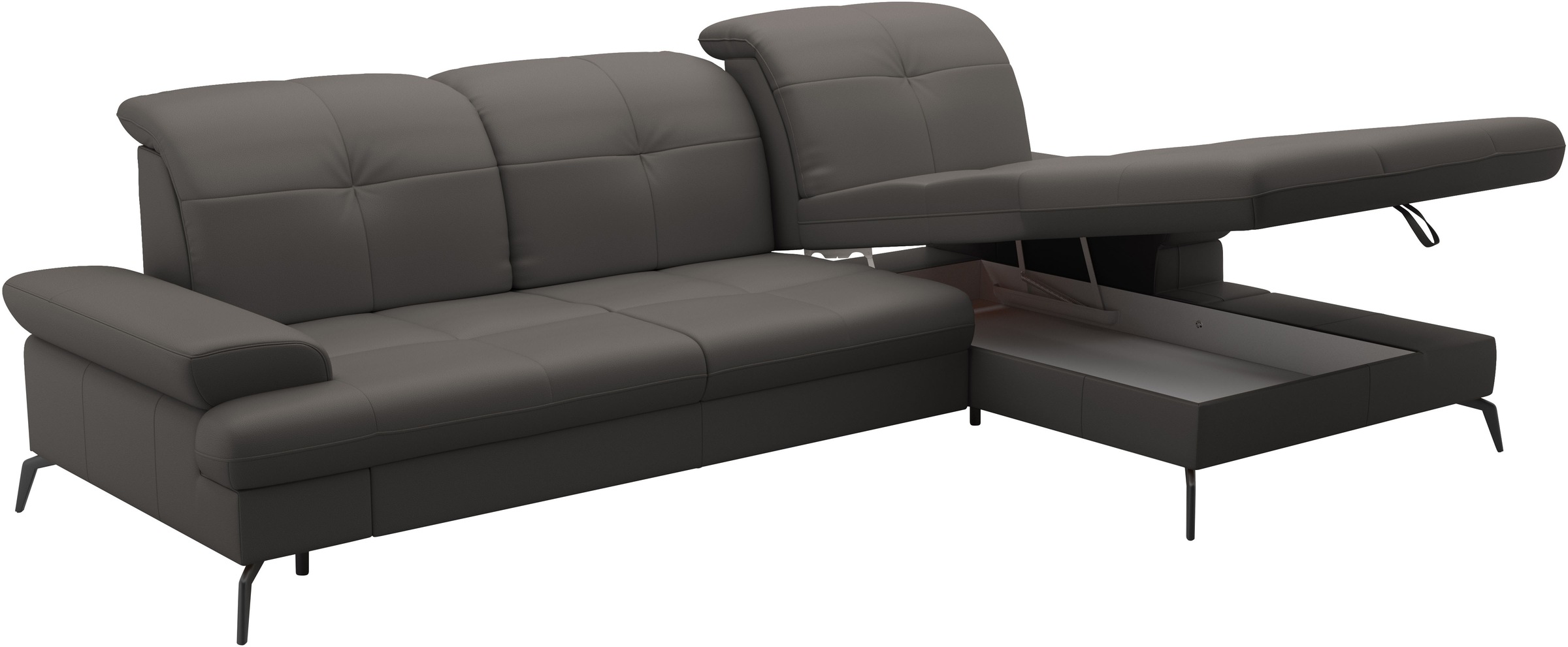 sit&more Ecksofa »Amica, L-Form, inkl. Sitztiefenverstellung & Armteilverstellung«, wahlweise mit Bettfunktion, Bettkasten und Kopfteilverstellung