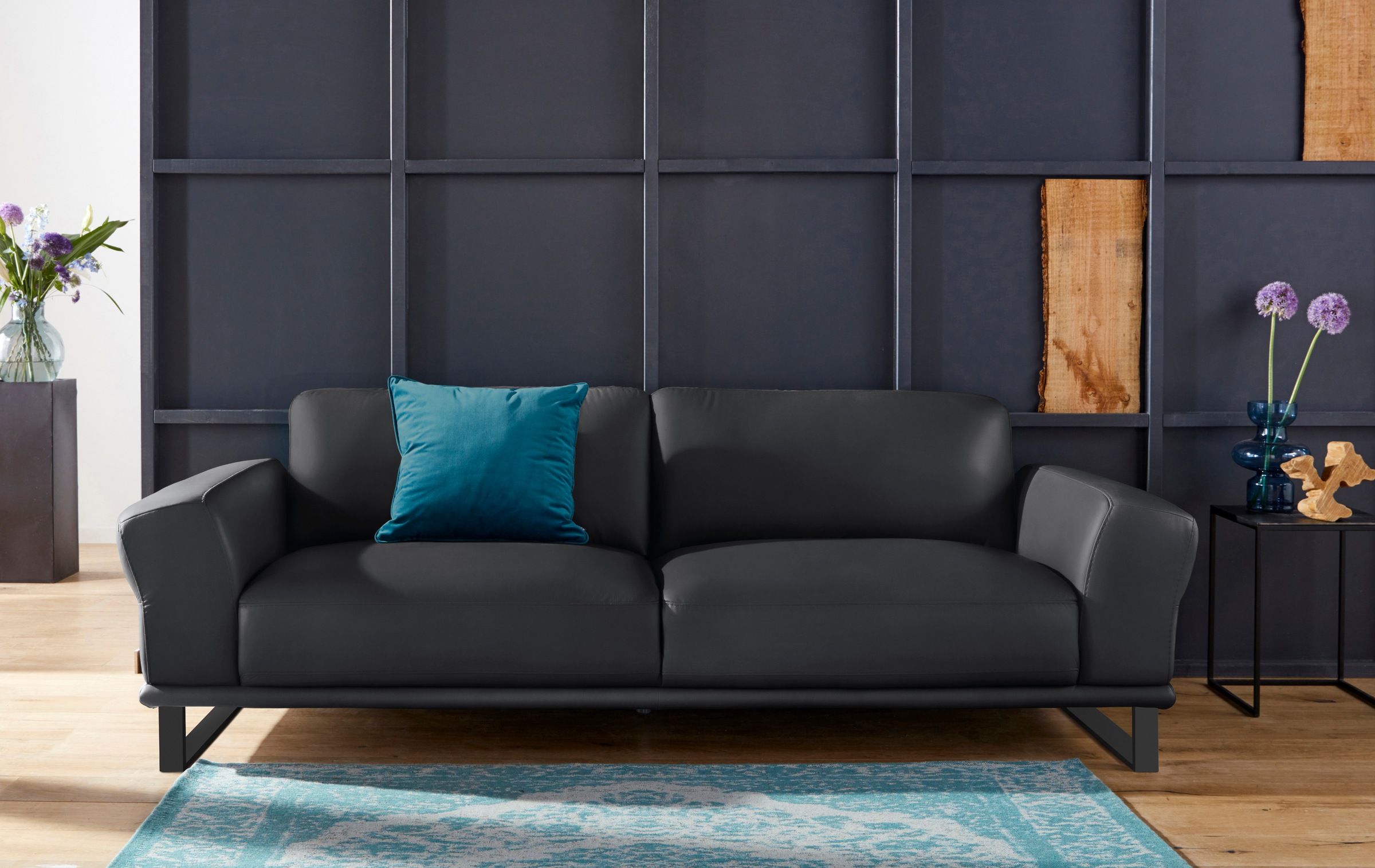 W.SCHILLIG 2,5-Sitzer »montanaa« mit Metallkufen in Schwarz pulverbeschicht günstig online kaufen