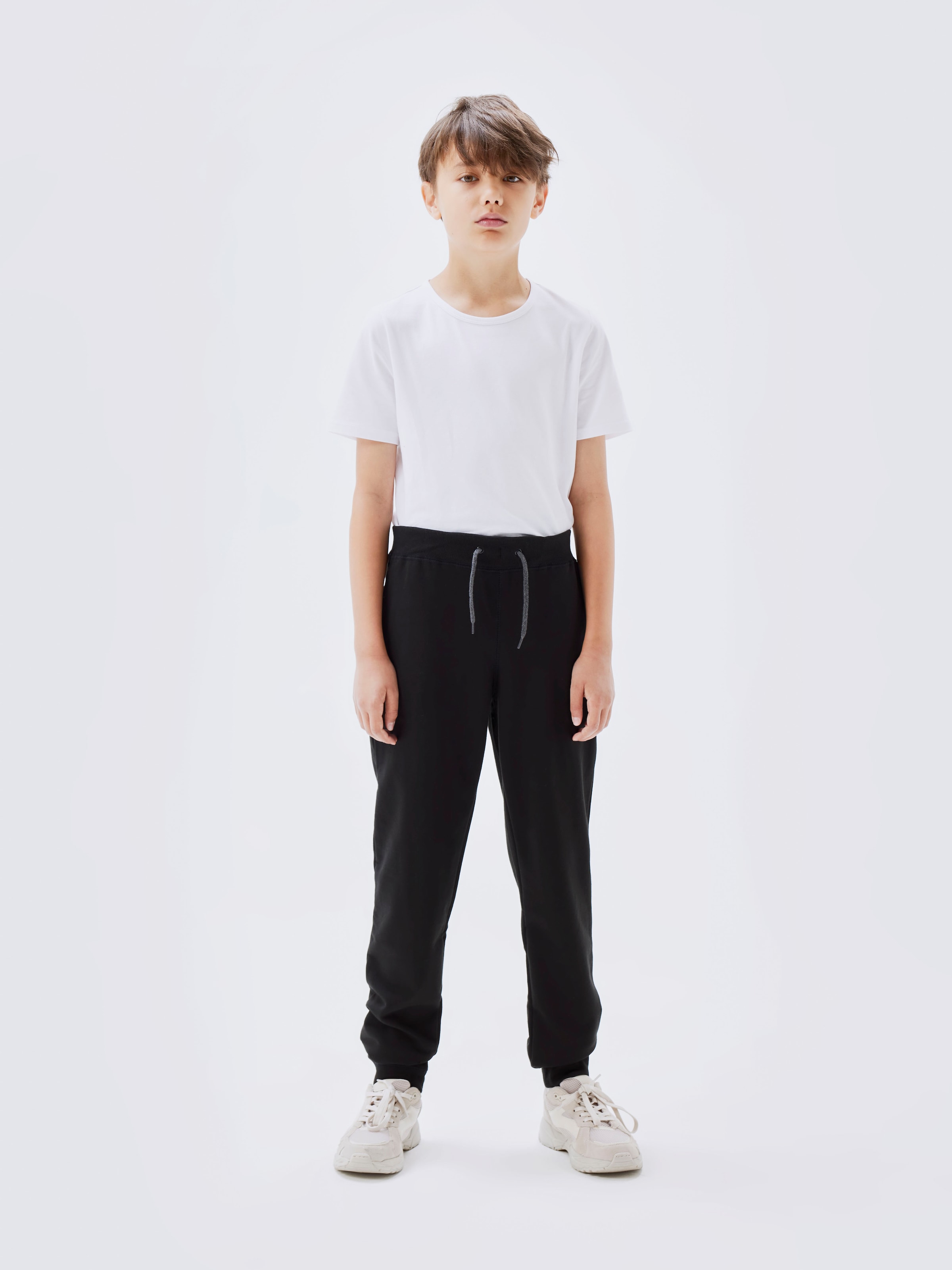 Name It Sweathose »NKMSWEAT – Jogger mit verstellbarem Bund und Rippbündchen«  unifarben, casual, regular fit, angeraute Sweatware