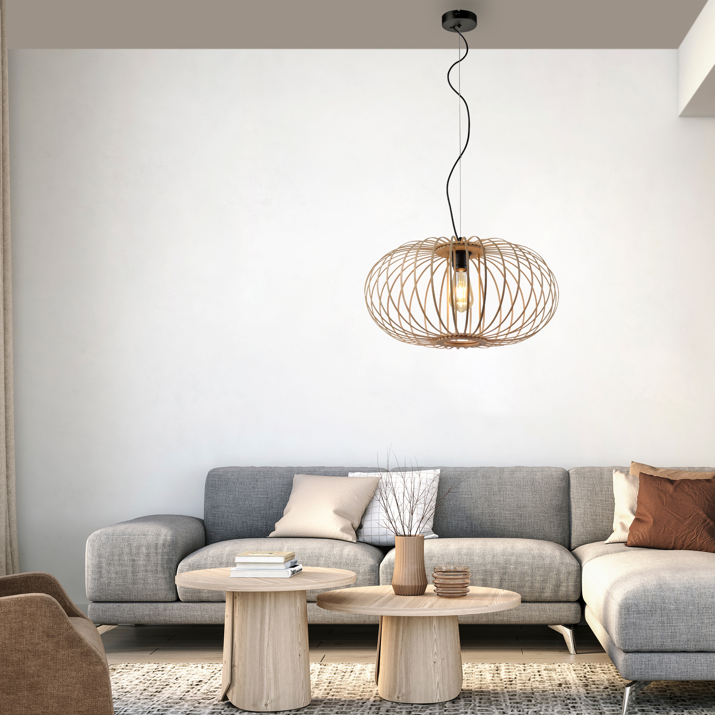 JUST LIGHT Pendelleuchte »RACOON«, 1 flammig, Leuchtmittel E27   ohne Leuch günstig online kaufen