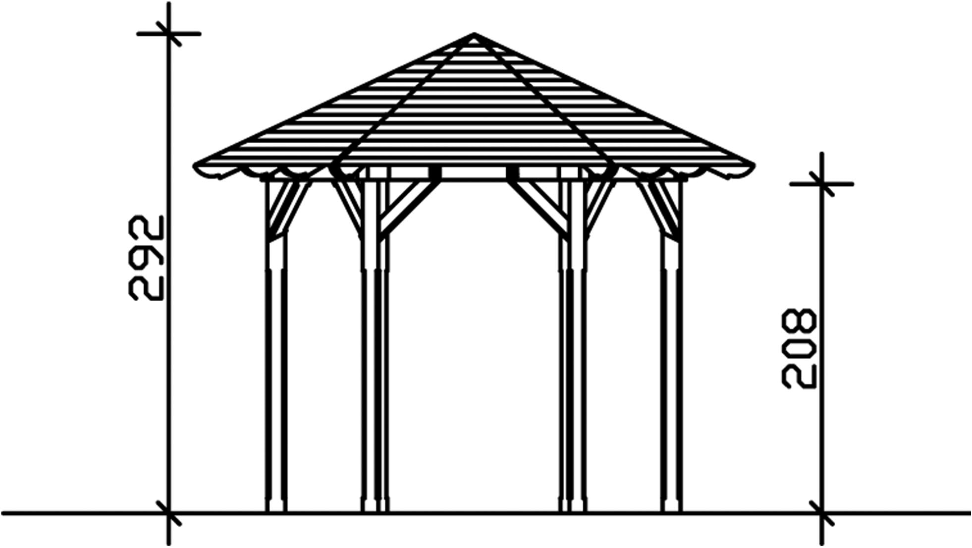 Skanholz Holzpavillon »Colmar 1«, Douglasie, 273 x 236 cm