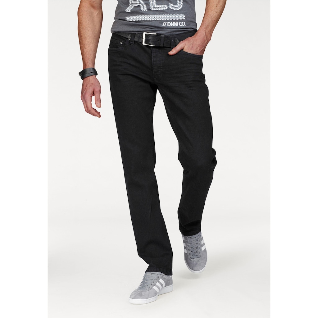 John Devin Straight-Jeans, mit Knopfleiste