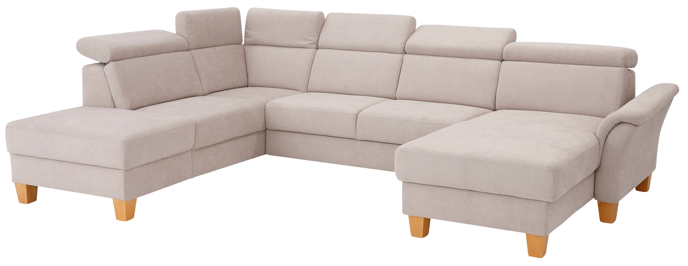 Home affaire Wohnlandschaft »Conville U-Form« Kopfteilverstellung wahlweise mit Bettfunktion und Bettkasten