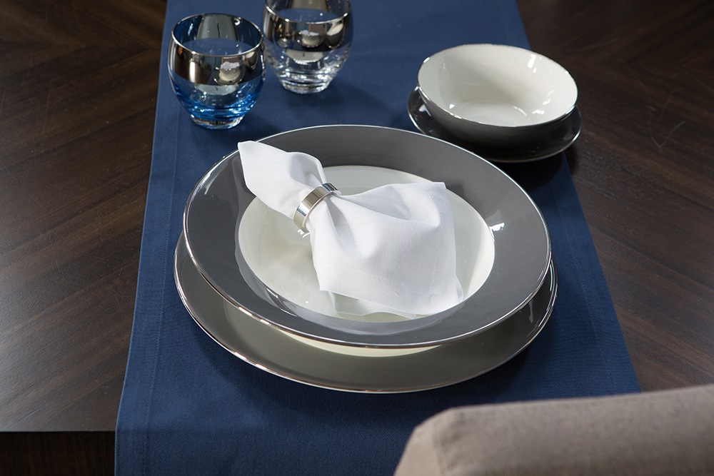 Fink Platzteller »Moments« Ø 30 cm, Porzellan mit Platinumrand günstig online kaufen