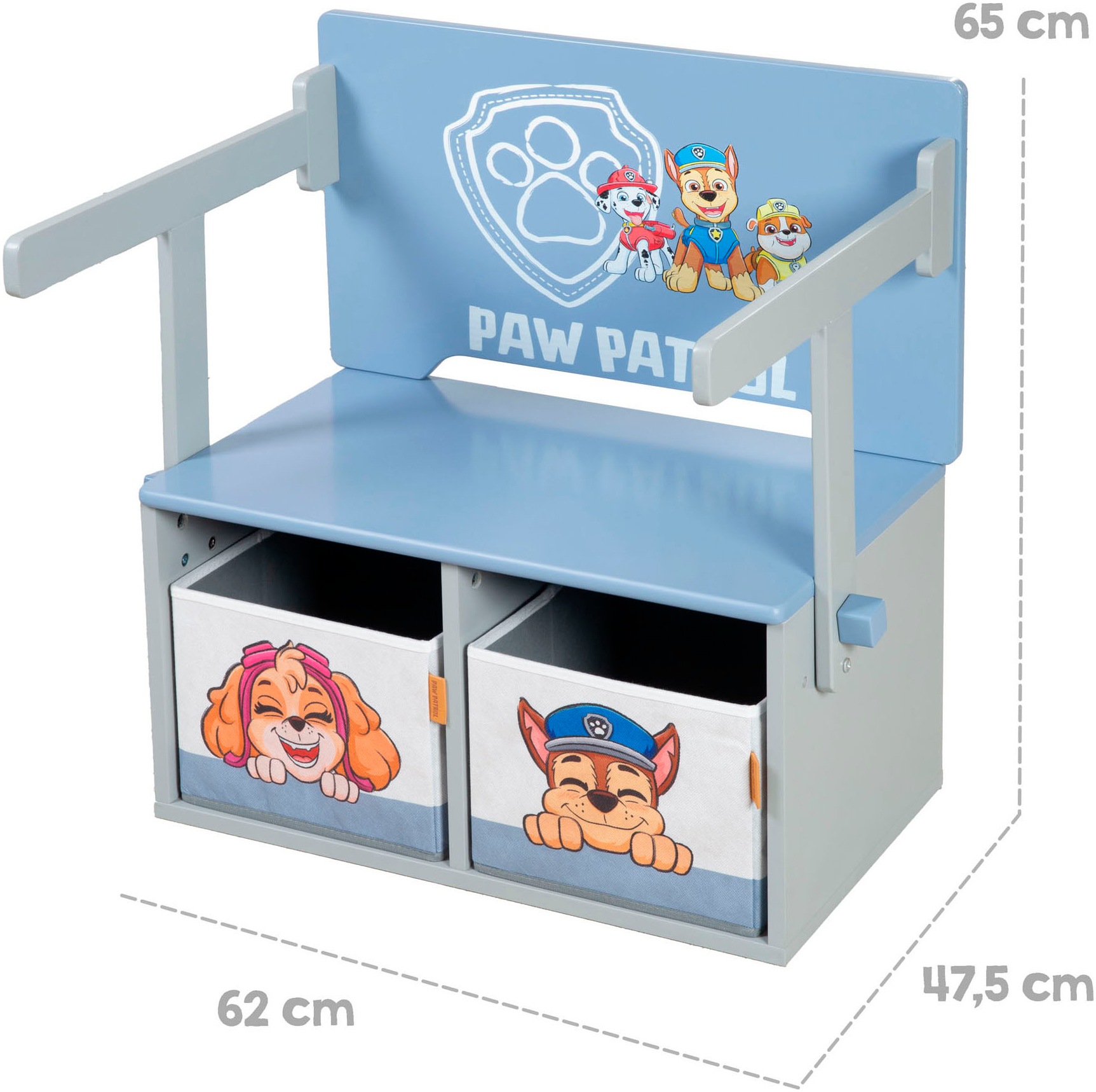 roba® Sitzbank »Paw Patrol«, mit 2 Aufbewahrungsboxen
