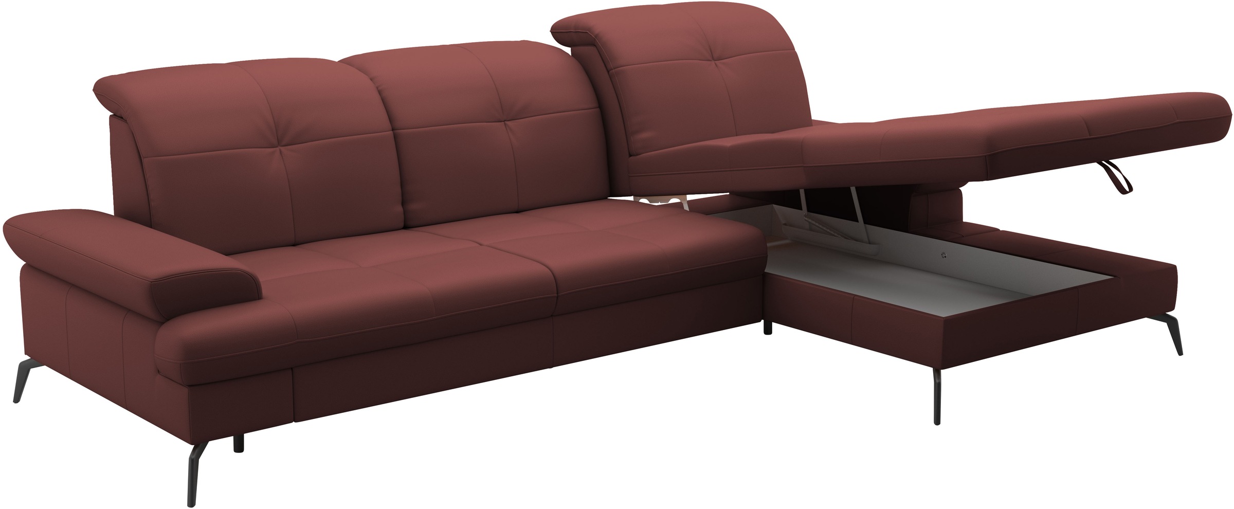 sit&more Ecksofa »Amica, L-Form, inkl. Sitztiefenverstellung & Armteilverstellung«, wahlweise mit Bettfunktion, Bettkasten und Kopfteilverstellung