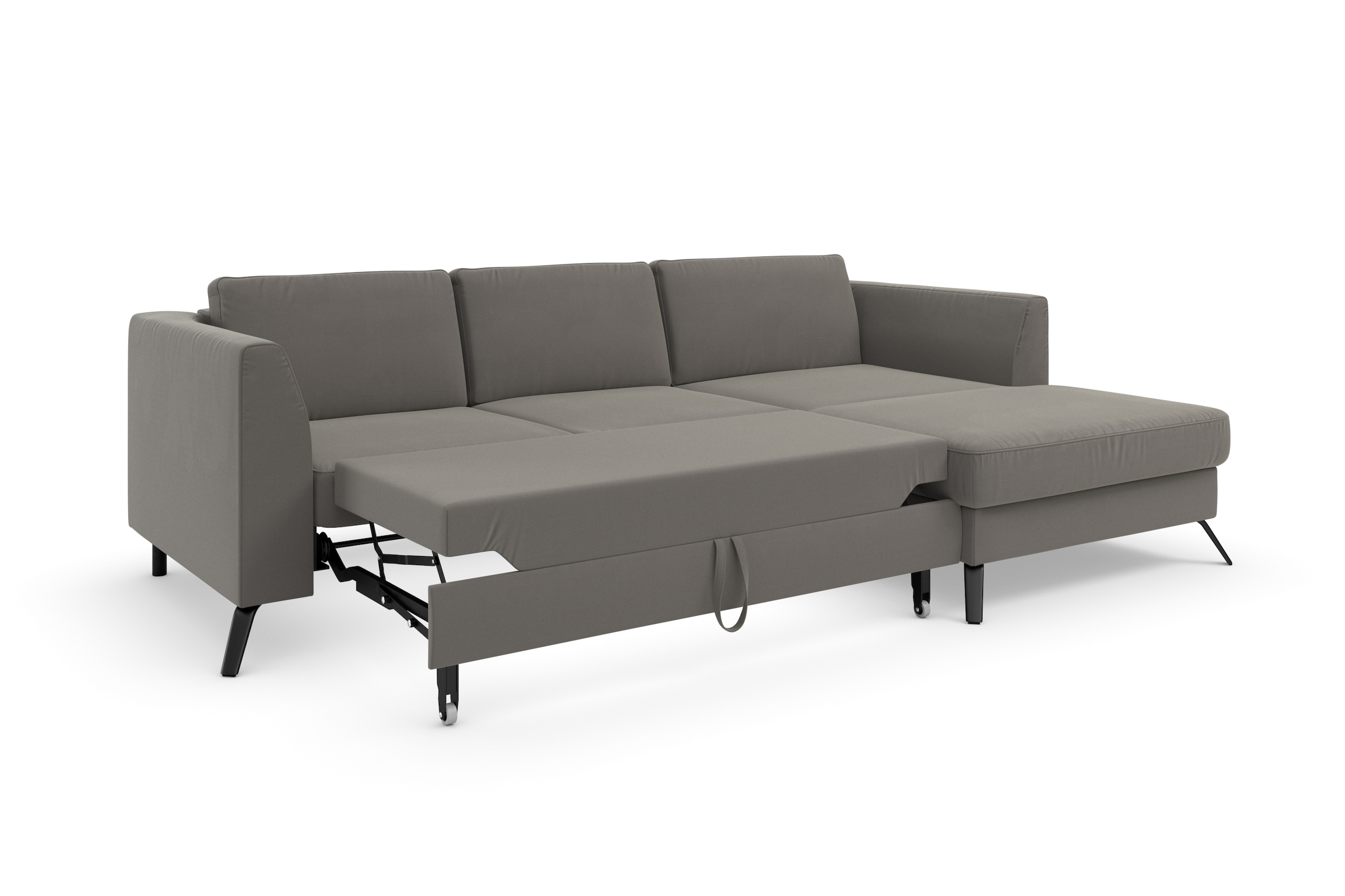 sit&more Ecksofa »Olsen L-Form«, inklusive Sitztiefenverstellung, wahlweise mit Bettfunktion, 15cm hoch