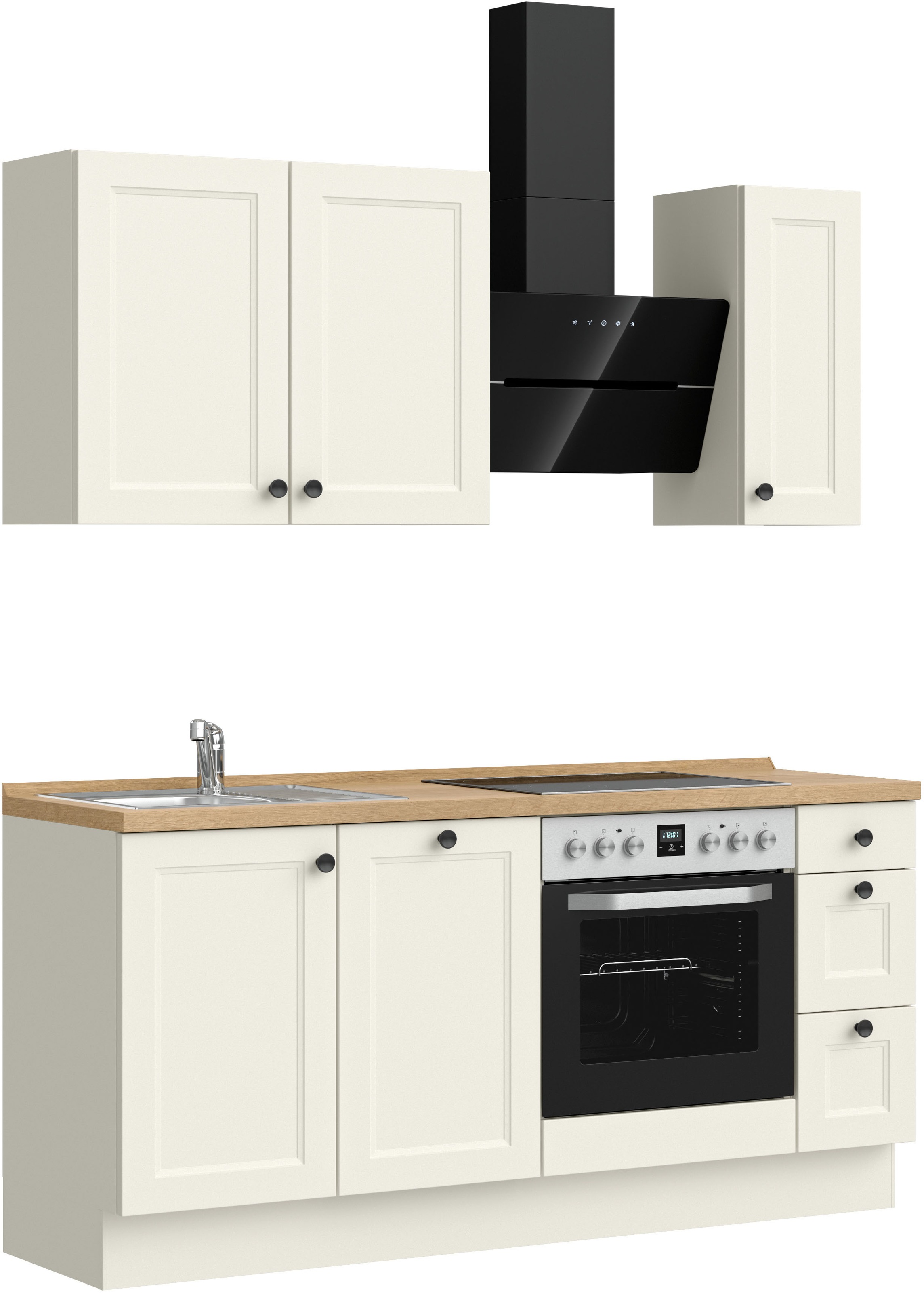 nobilia® Küchenzeile »"Cascada II"«, vormontiert, Ausrichtung wählbar, Breite 180 cm, wahlw. mit E-Geräten
