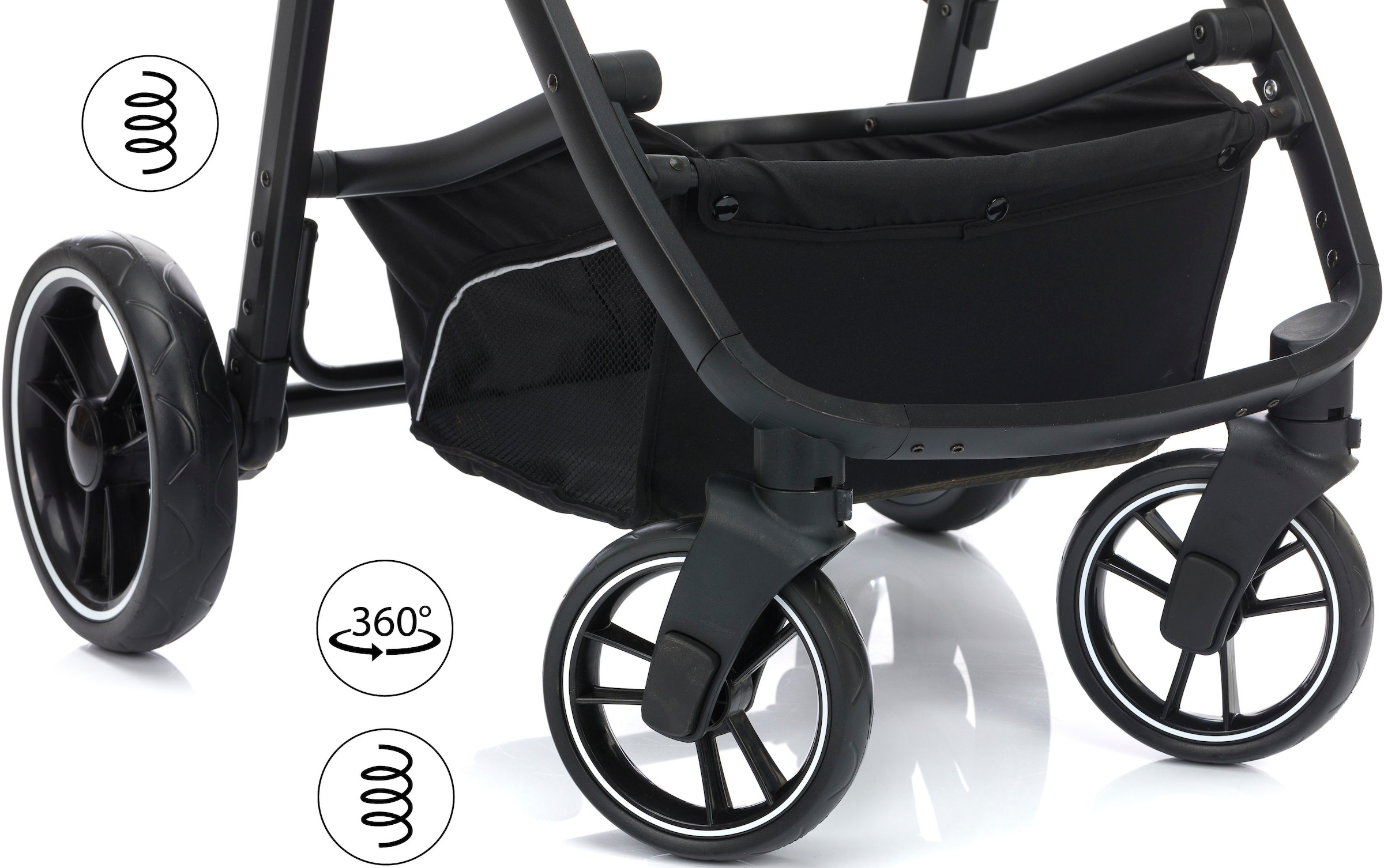 Fillikid Kombi-Kinderwagen »Jaguar, grün melange«, 22 kg