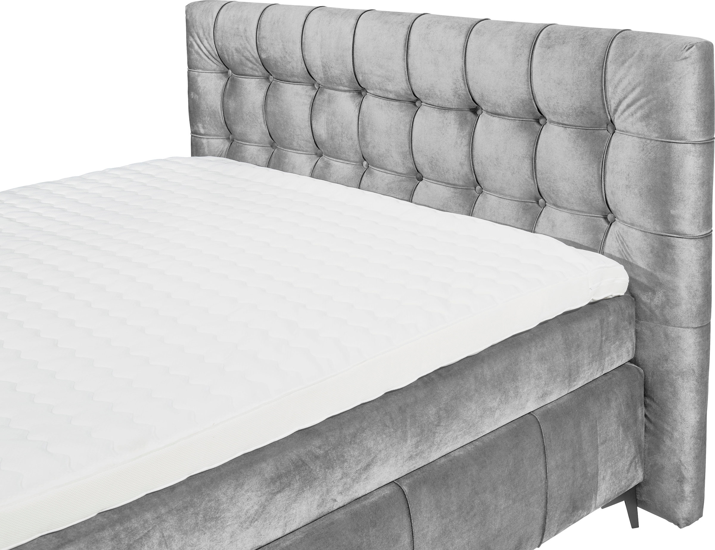 ED EXCITING DESIGN Boxspringbett »Oregon«, inkl. Duo-Matratze - Kokosmatte, Filzabdeckung