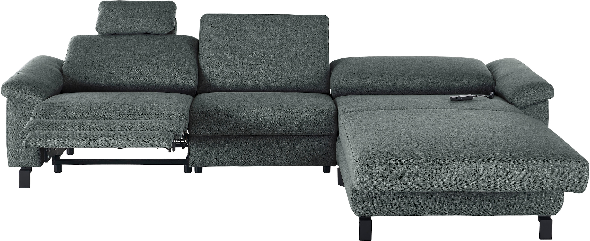 3C Candy Ecksofa »Mainau L-Form«, Relaxfunktion im 1,5-Sitzer, motorische Schlaffunktion in Longchair