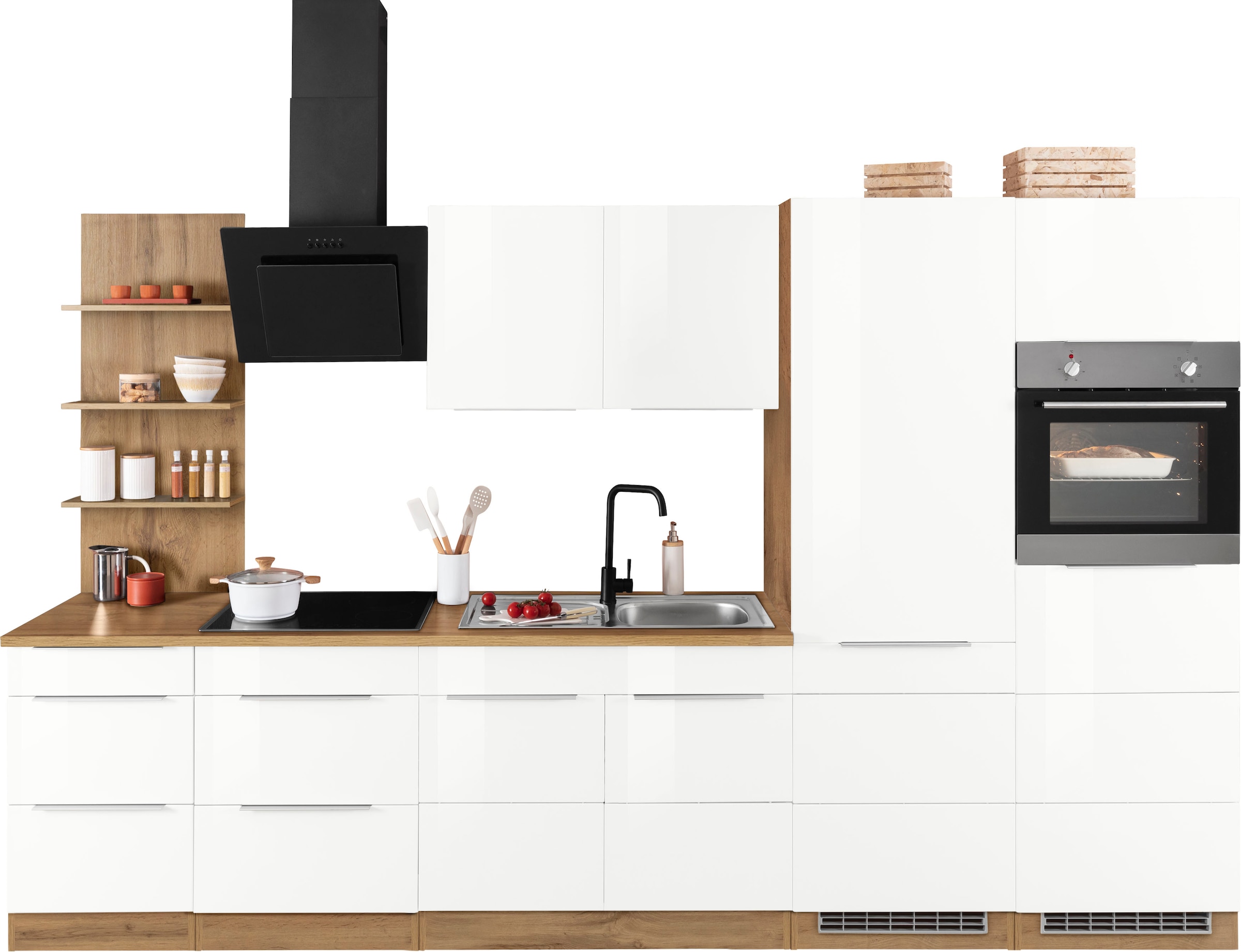 KOCHSTATION Küchenzeile »KS-Brindisi Breite 330 cm«, wahlweise mit E-Geräte günstig online kaufen