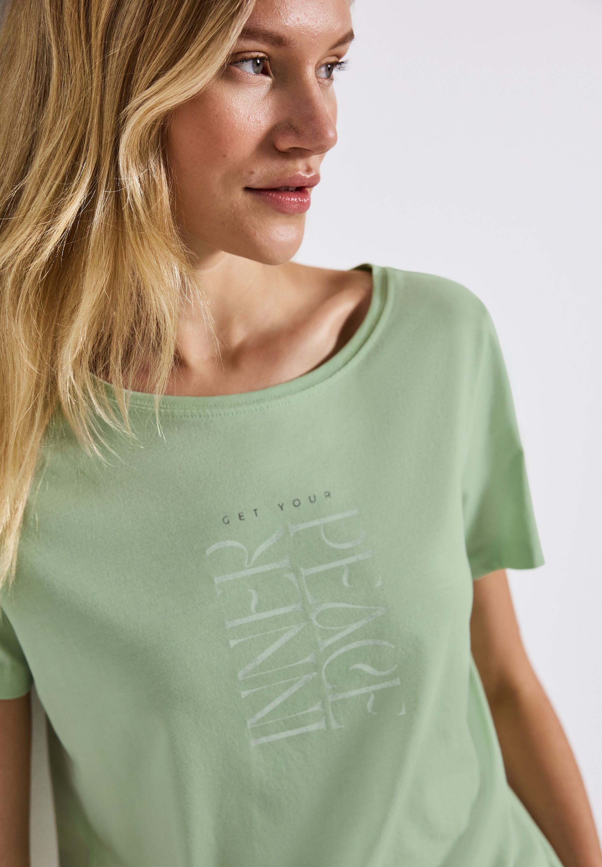 STREET ONE Shirttop mit Wording Print