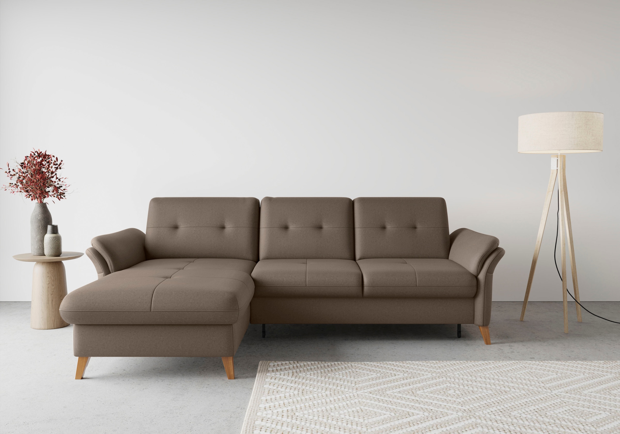 sit&more Ecksofa »Göteborg«, Sitztiefenverstellung und Federkern, wahlweise günstig online kaufen