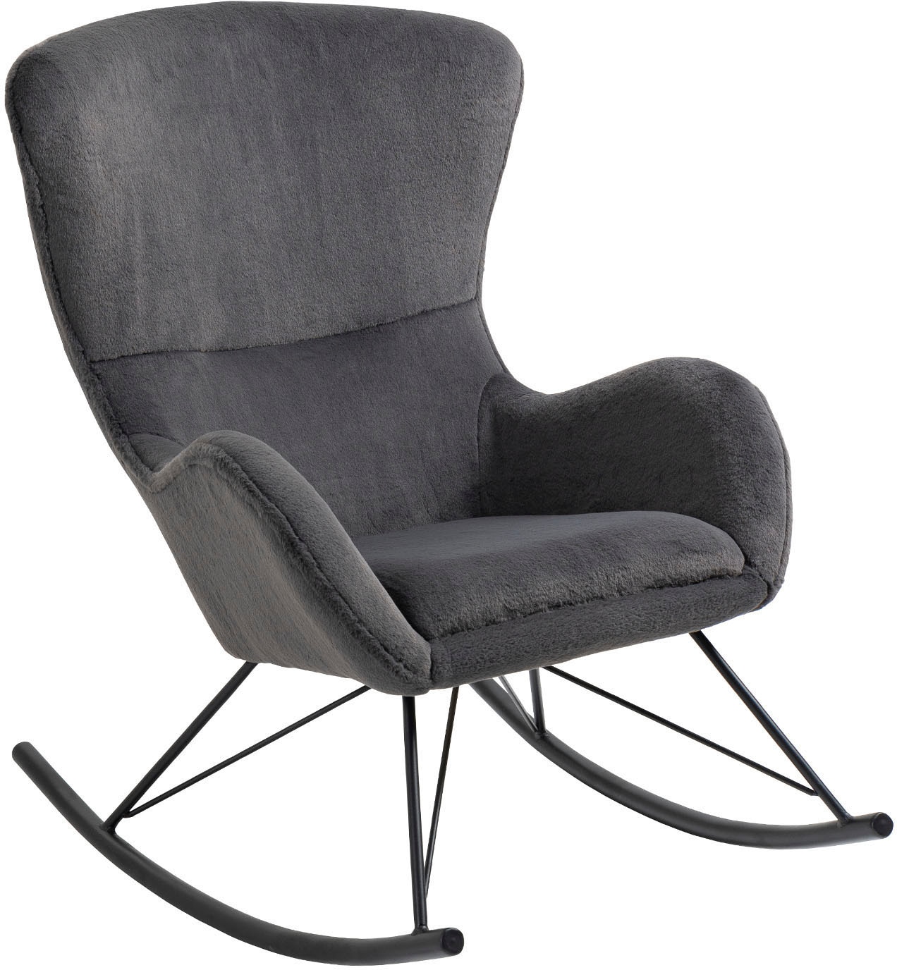 SalesFever Schaukelstuhl »Komfortabel entspannen« () in Lammfelloptik günstig online kaufen