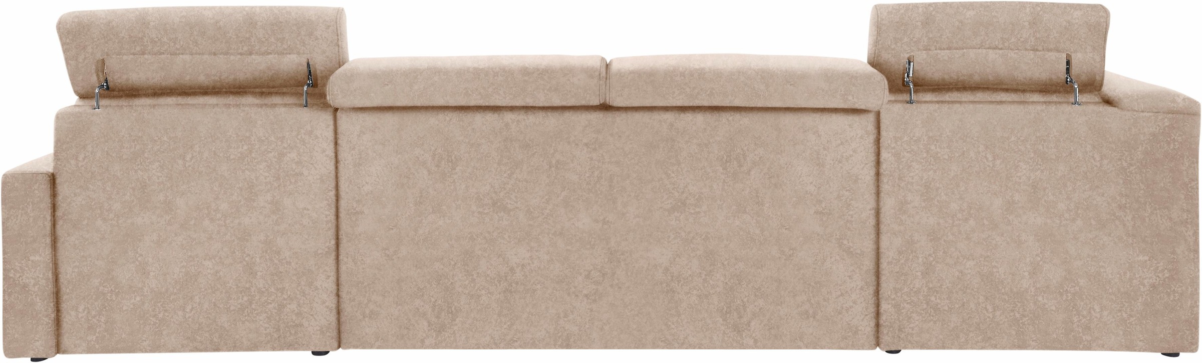 DOMO collection Wohnlandschaft »Ava moderne Sitzheftung mit toller Doppelnaht, komfortabel, U-Form«, mit Federkern, wahlweise mit Kopfteilverstellungen