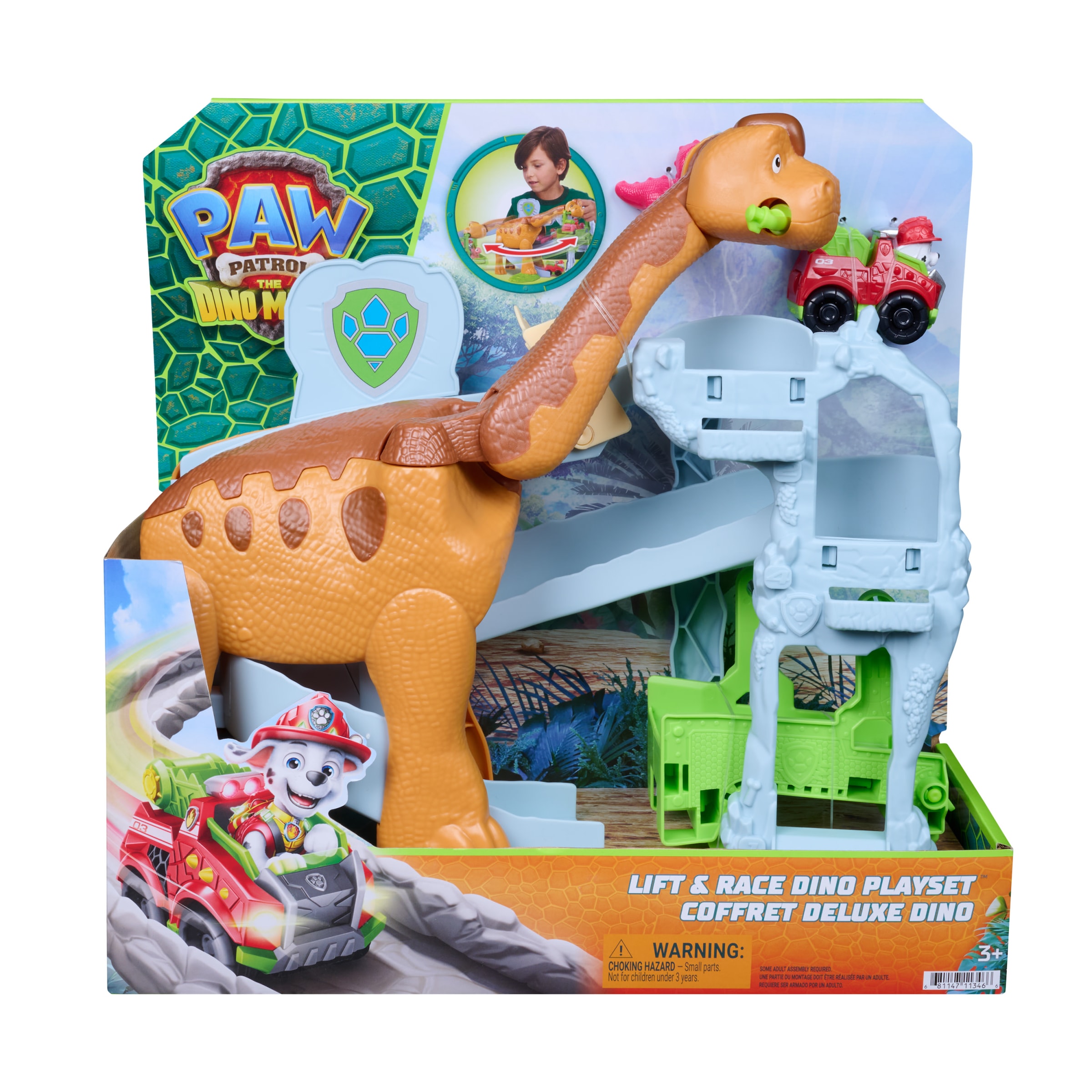 Spin Master Spielwelt »PAW Patrol: Der Dino Film, Pup Squad Lift & Race Dino Spielset«