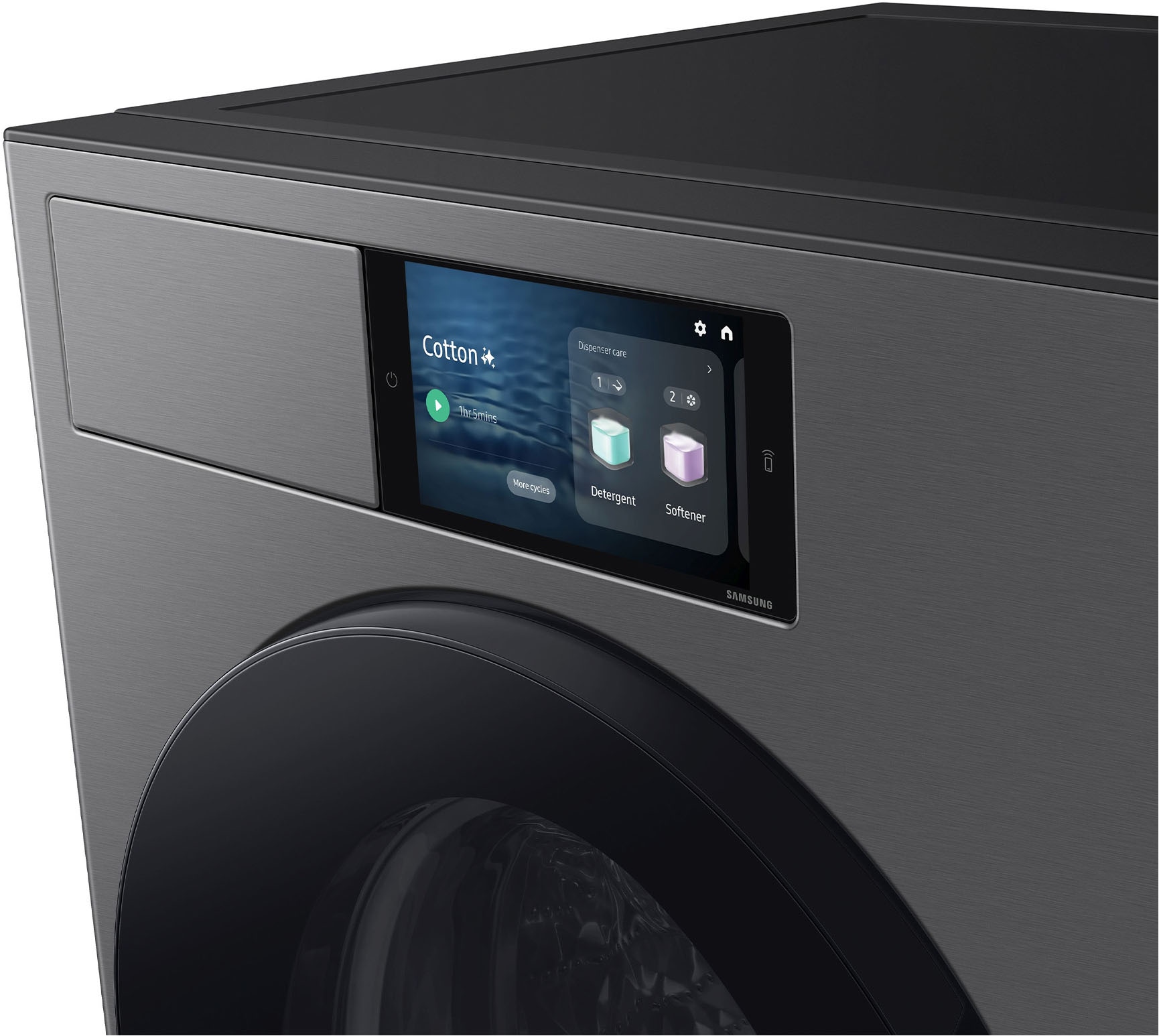 Samsung Waschmaschine »WF90F09C4S«, 9 kg, 1400 U/min, AI Wash mit automatischer Waschmitteldosierung