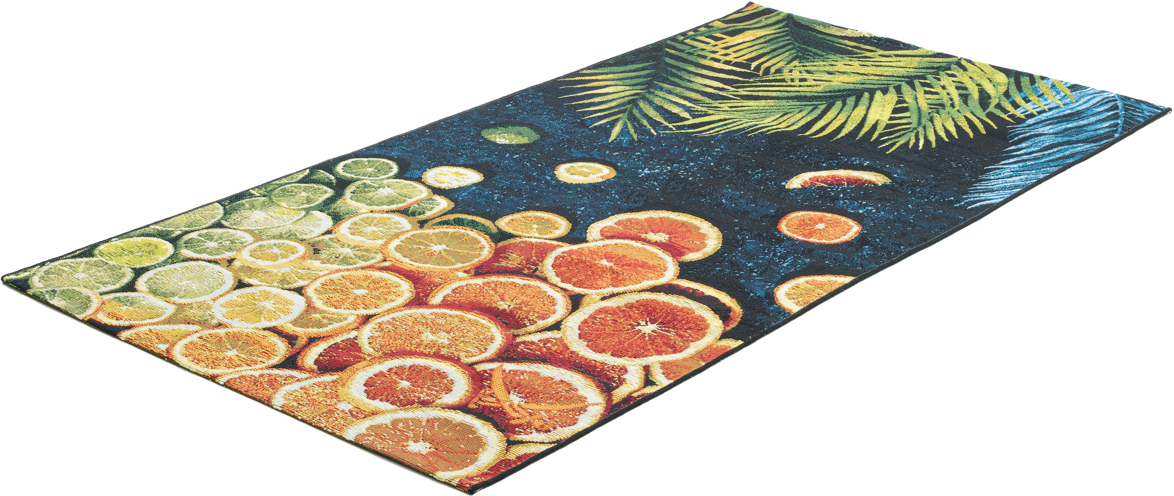 Sansibar Teppich »Rantum Beach 004«, rechteckig, 5 mm Höhe, Flachgewebe, modernes Sommer Design, In- und Outdoor geeignet