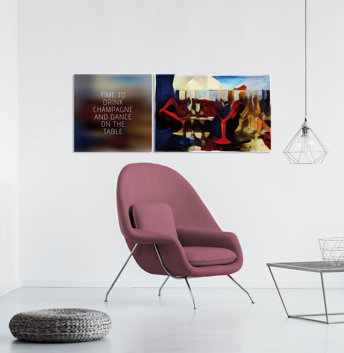 queence Leinwandbild »Drink & Dance«, Getränke-Bar & Lounges-Kunst-Modern-S günstig online kaufen