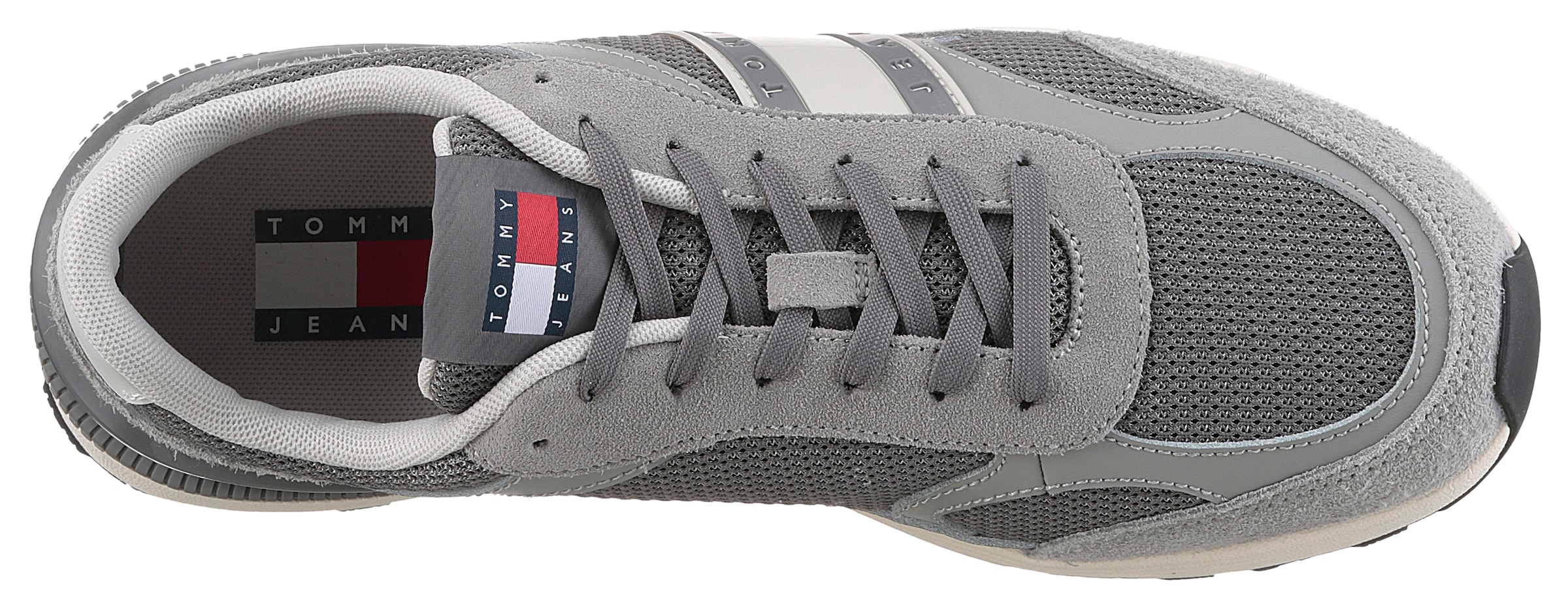 Tommy Jeans Sneaker »TJM TECHNICAL RUNNER ESS«, Freizeitschuh, Halbschuh, Schnürschuh mit gepolstertem Schaftrand