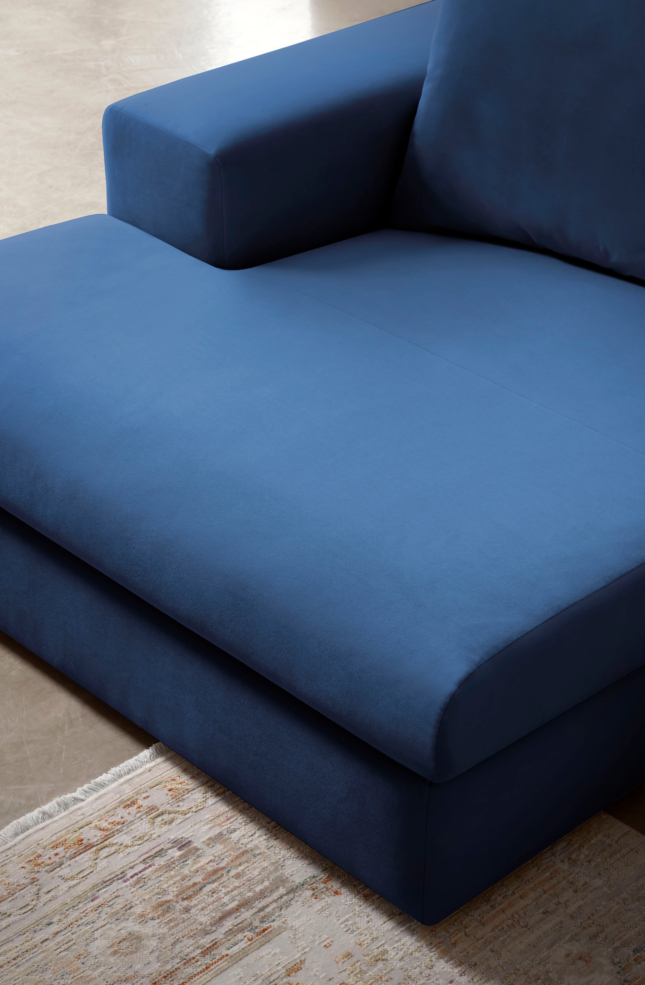 andas Ecksofa »SLEETLAND XXL in Samtvelours oder Vintage-Leder-Optik, L-Form,«, besonders groß und bequem