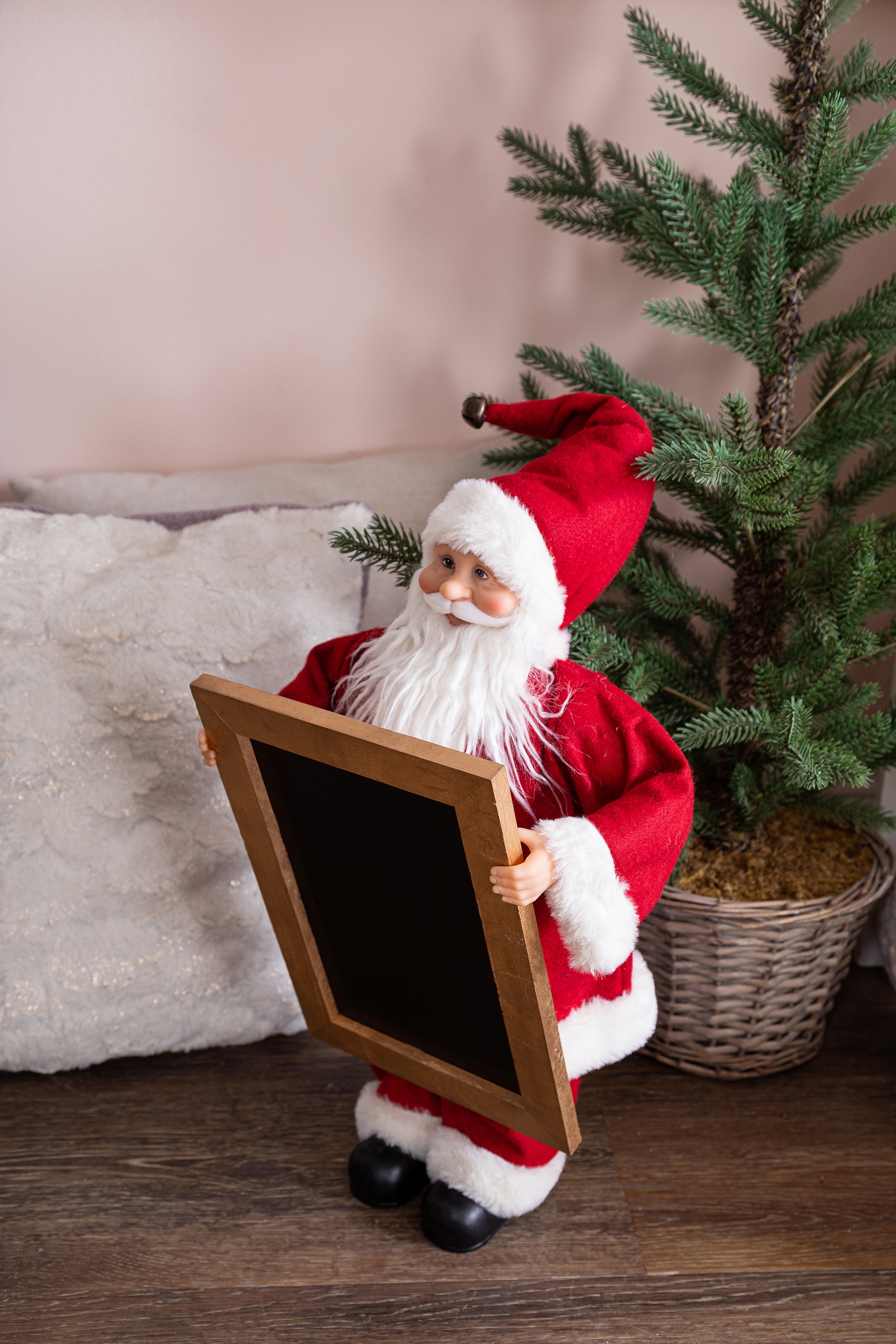 Myflair Möbel & Accessoires Weihnachtsmann »Weihnachtsdeko rot« mit Tafel zum Beschriften, Höhe ca. 61 cm