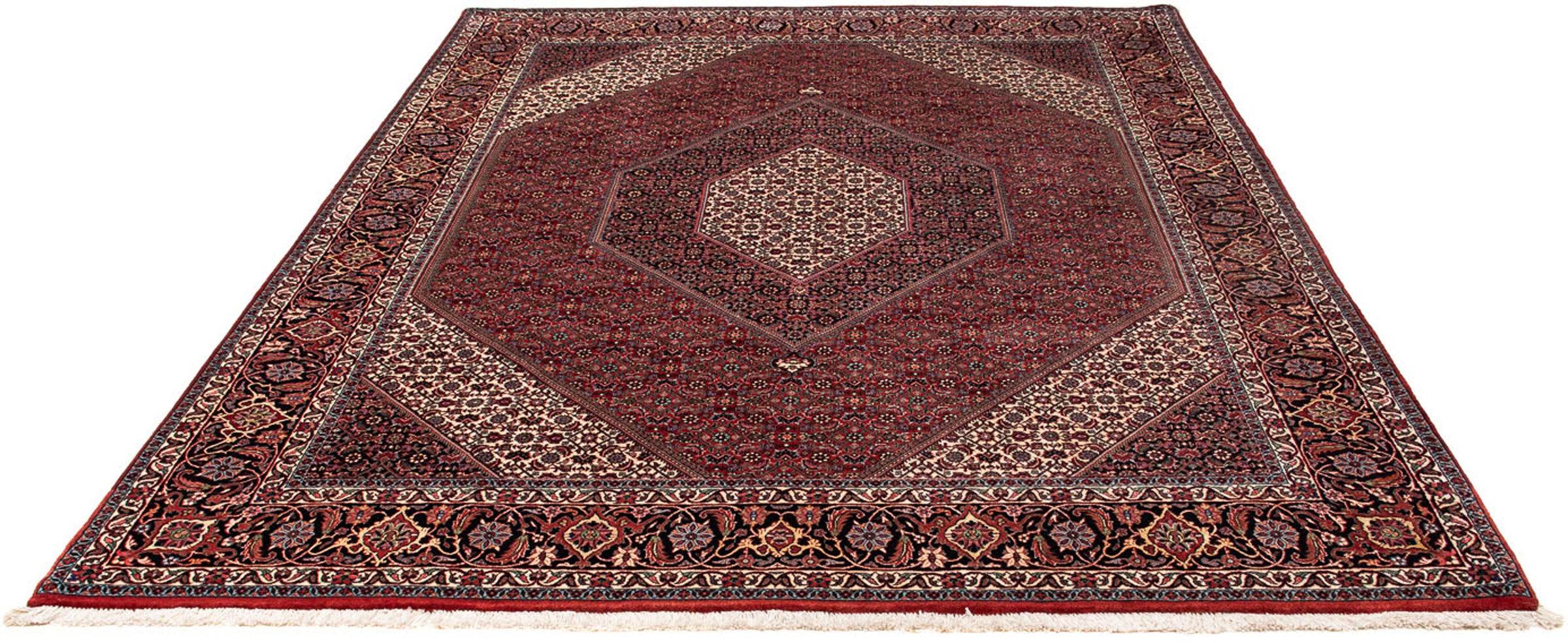 Bild von morgenland Orientteppich »Perser - Bidjar - 258 x 202 cm - dunkelrot«, rechteckig, Wohnzimmer, Handgeknüpft, Einzelstück mit Zertifikat