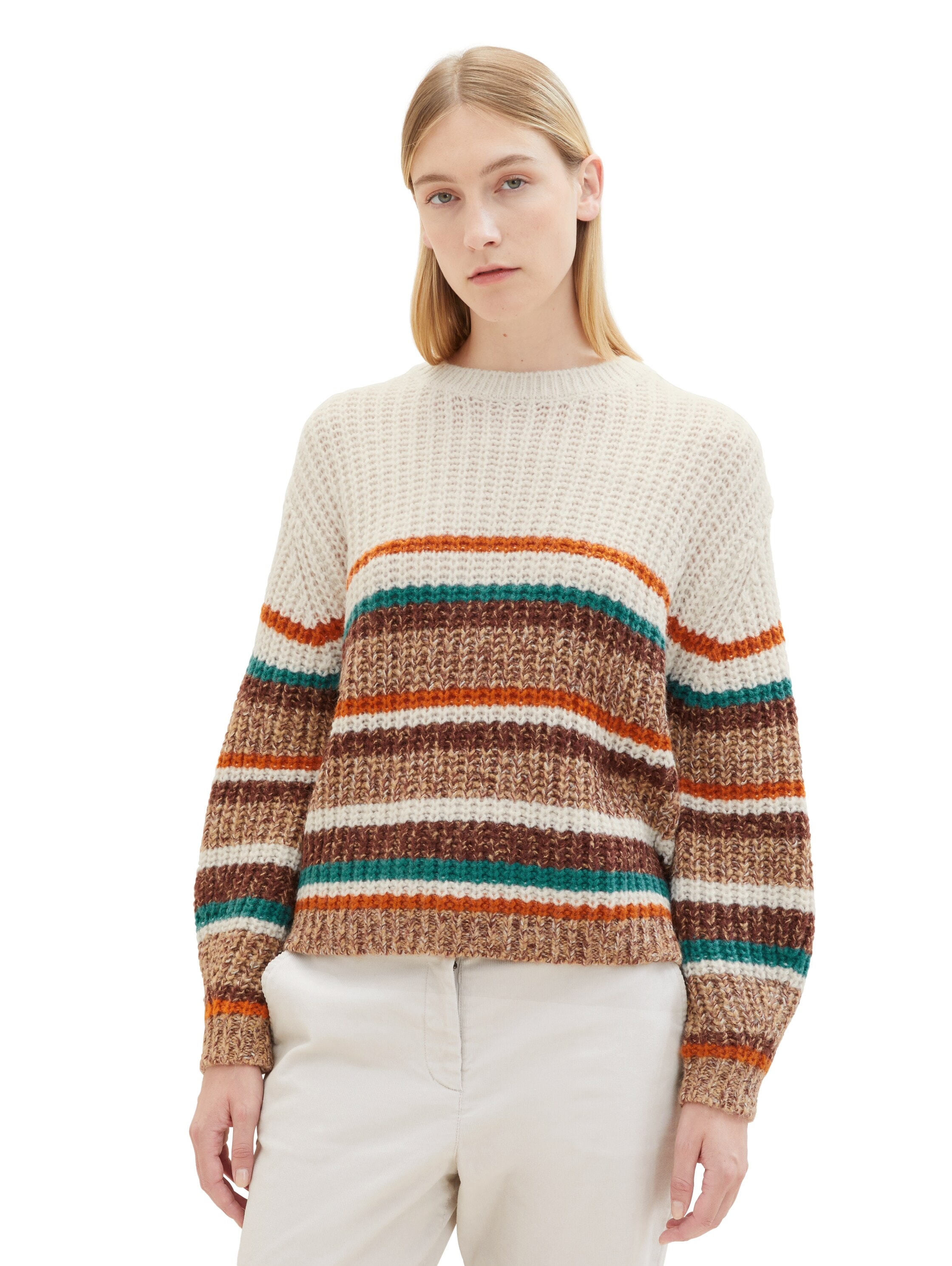TOM TAILOR Streifenpullover, mit Streifenmuster
