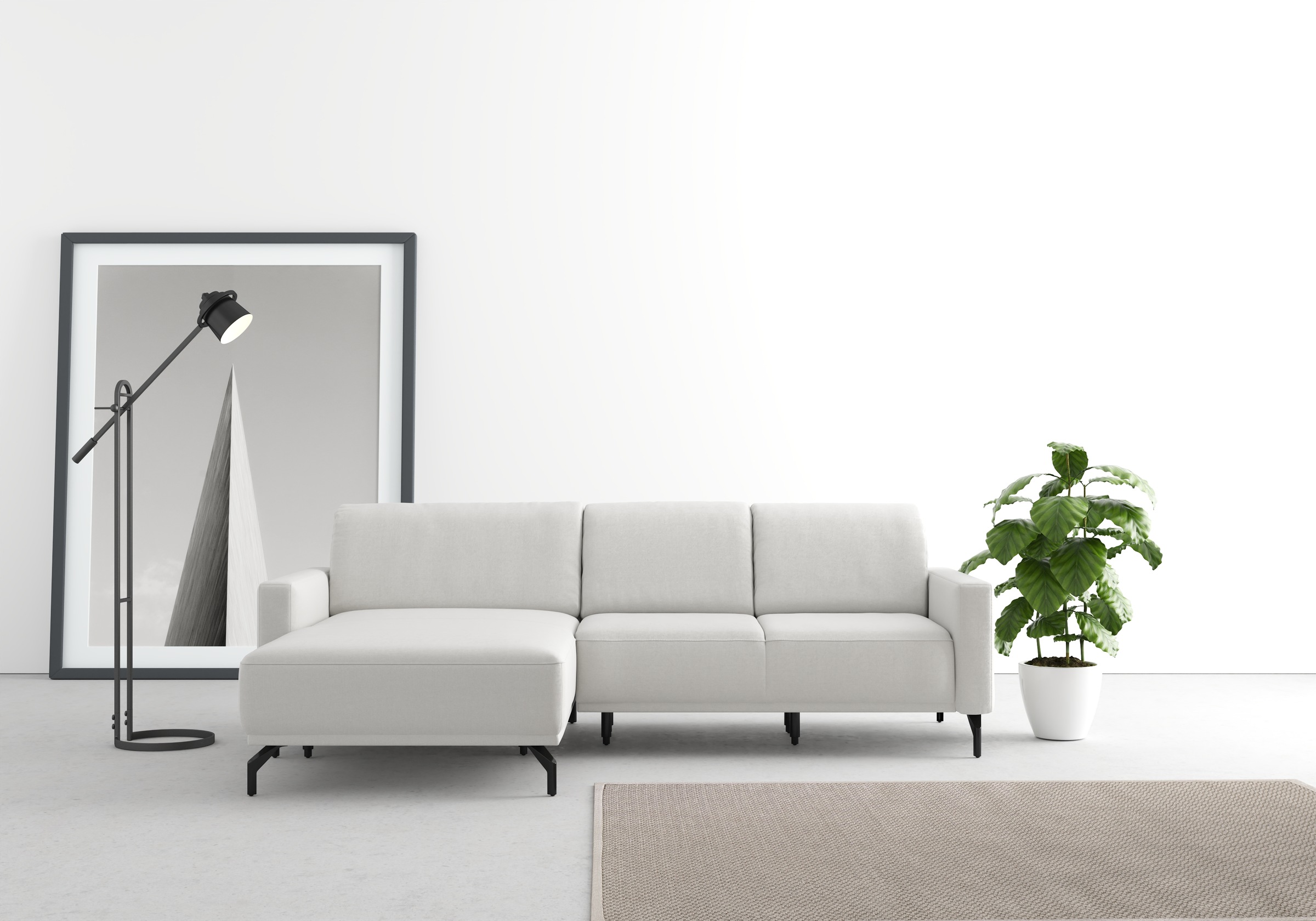 sit&more Ecksofa »Bailando L-Form«, wahlweise mit Kopfteilverstellung und Vorziehsitz, motorisch