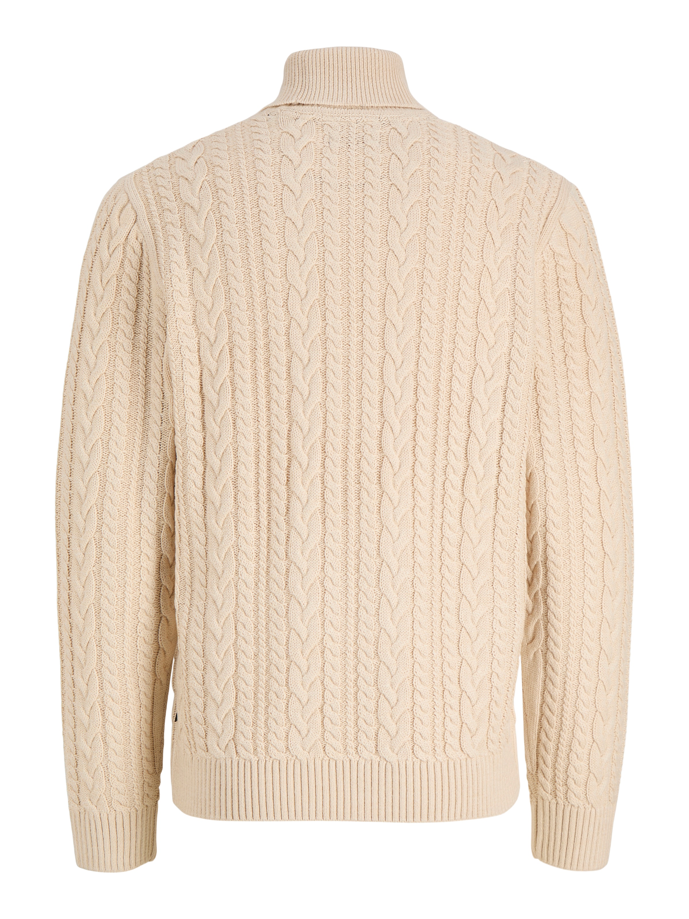 Jack & Jones Rollkragenpullover »JPRBLUCALLUM CABLE KNIT ROLL NECK« Materialmix, regular fit